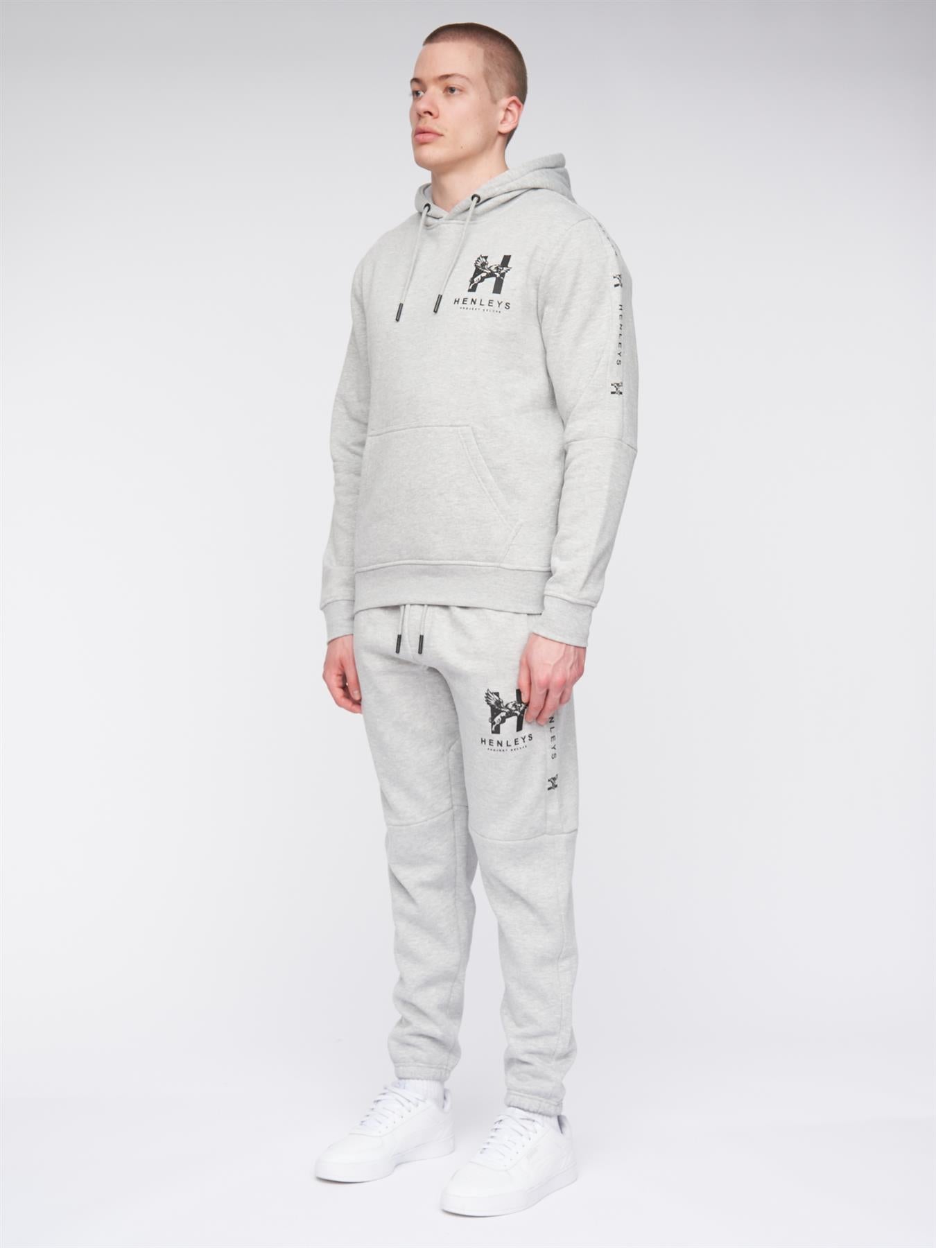 Mens Tapehen Joggers Grey Marl