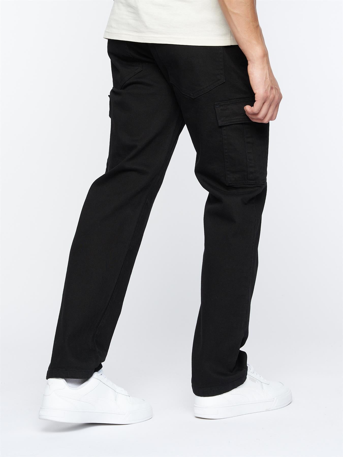 Kremtap Cargo Jeans Solid Black