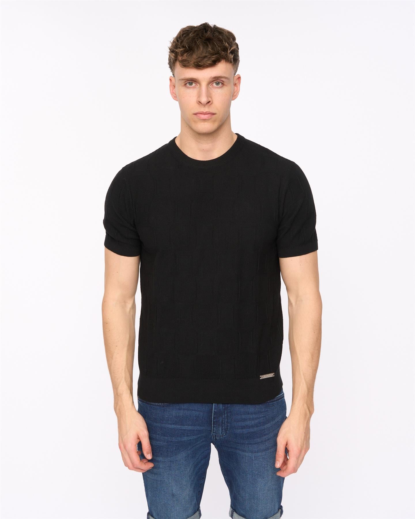 Mens Littleton Knit T-Shirt Black