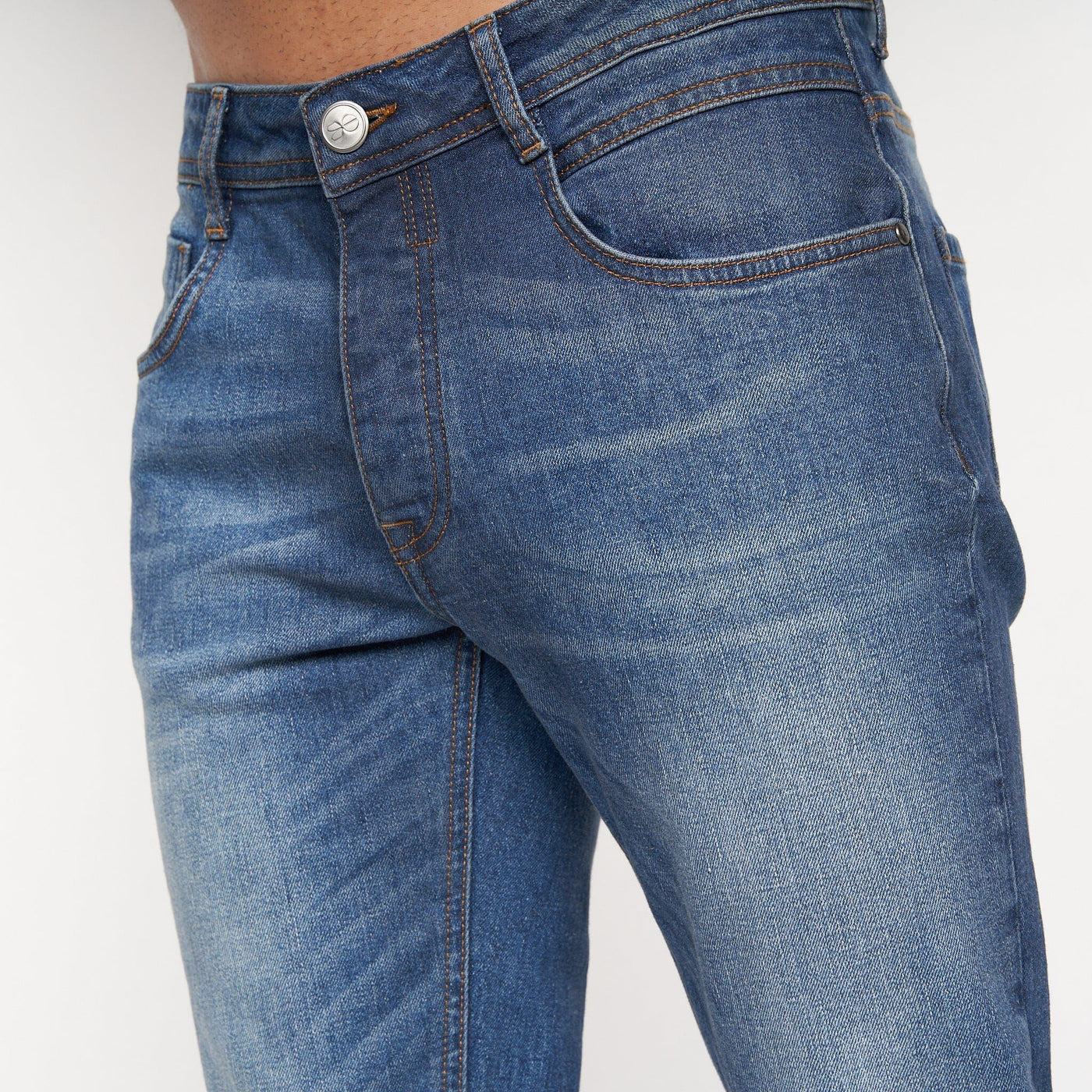 Crosshatch - Sheldons Slim Fit Jeans Stone Wash