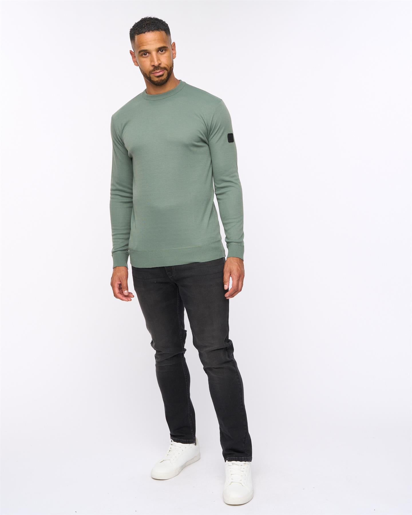 Pepston Crew Neck Jumper Olive