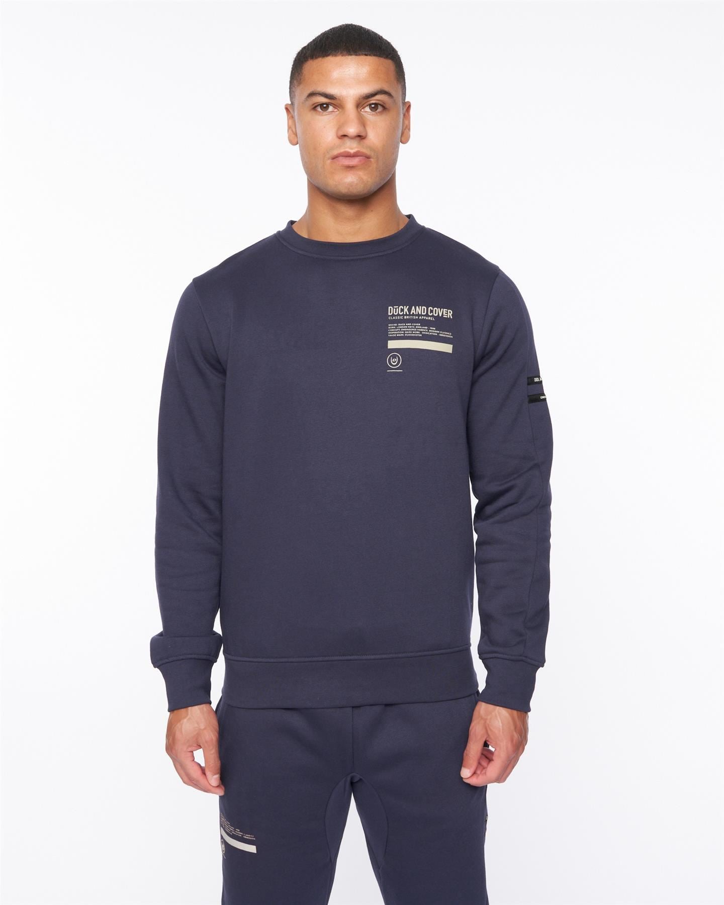 Mens Jennerkins Crew Sweat Navy