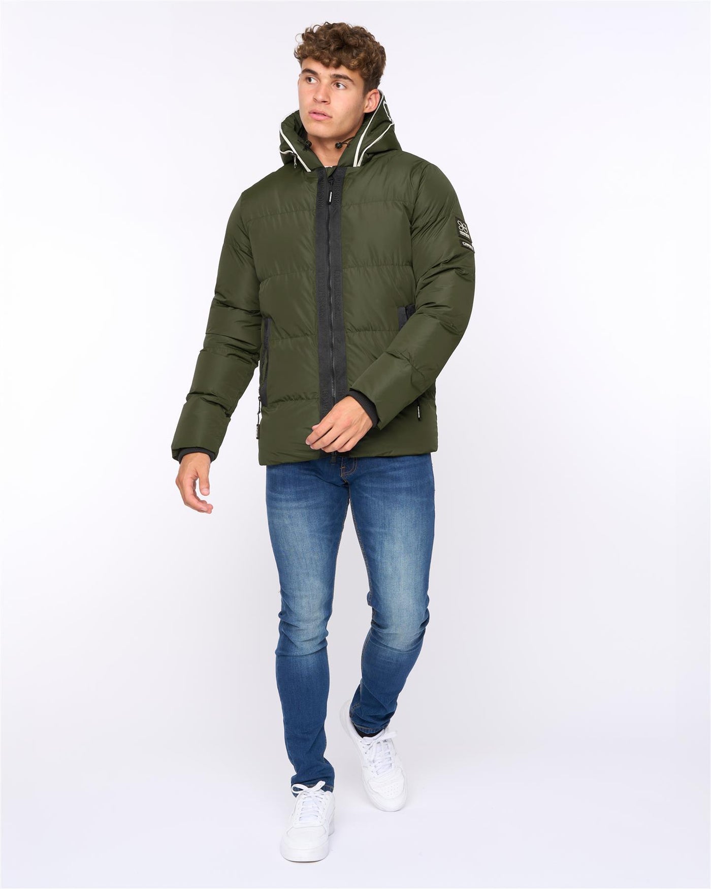 Mens Sandbox Hooded Jacket Olive