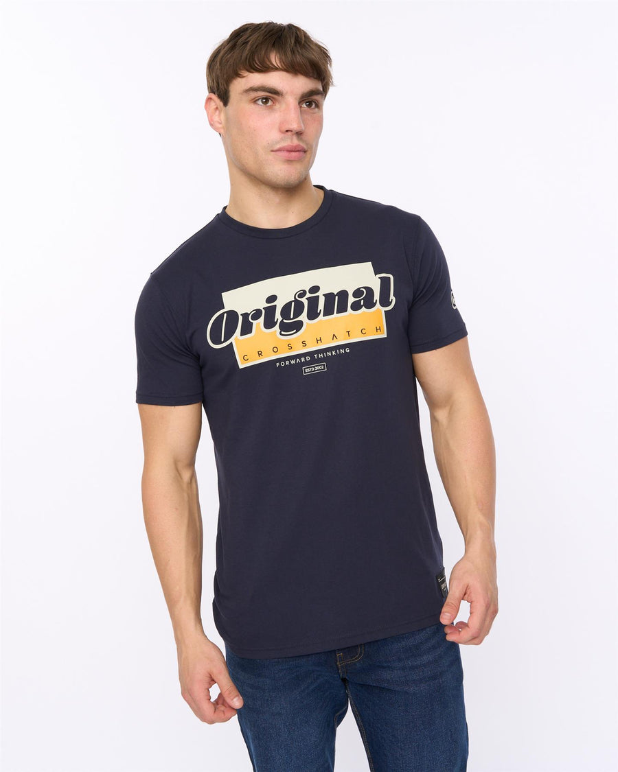 Mens Chevin T-Shirt Navy