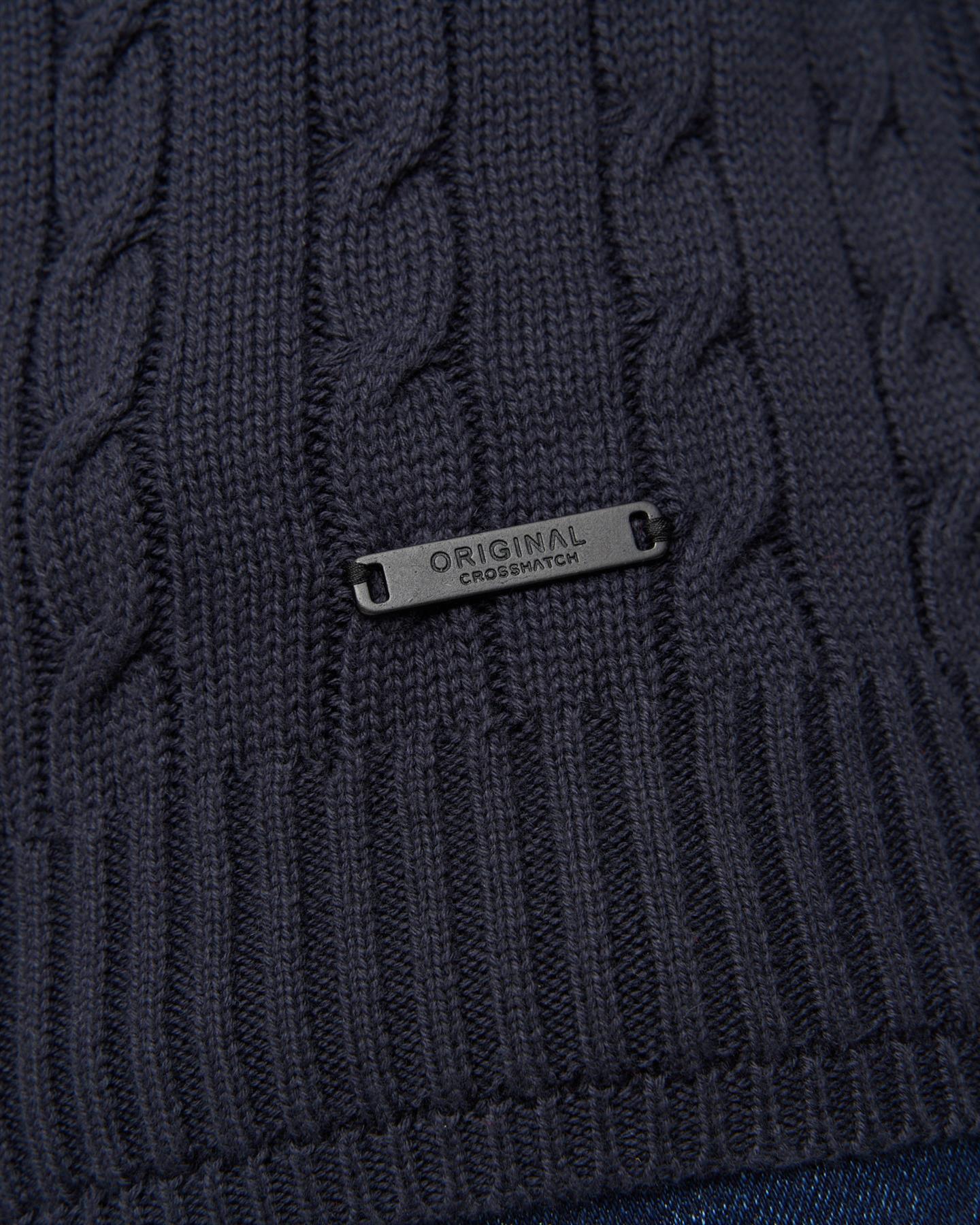 Mens Kabstars Cable Knit Navy
