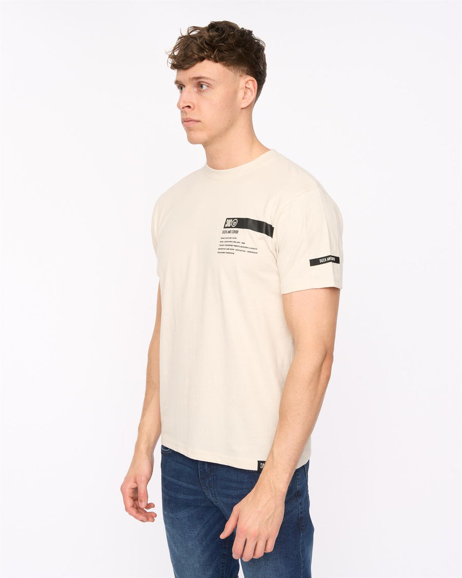 Mens Tatick T-Shirt Light Stone