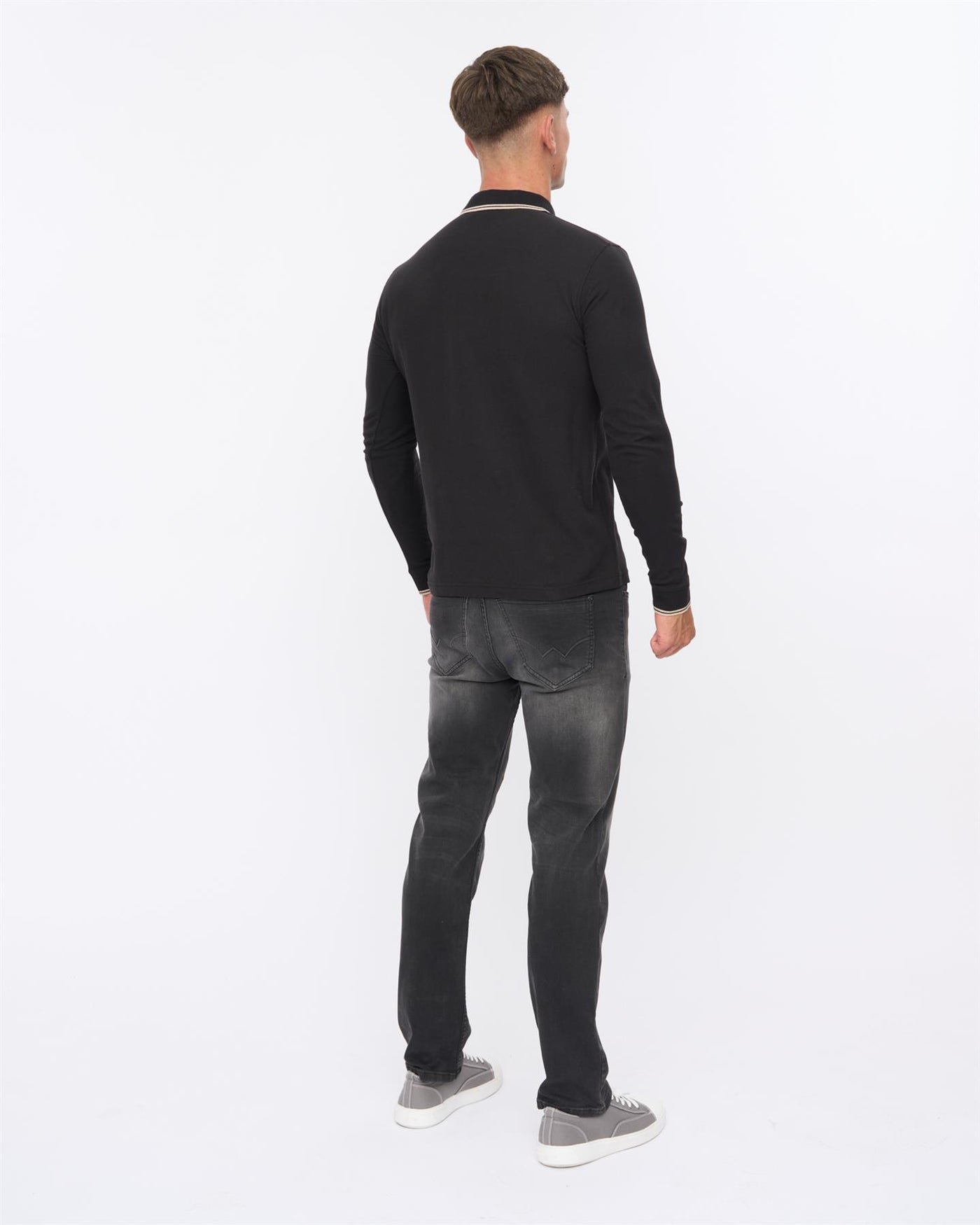Mens Roxberry Long Sleeve Polo Black