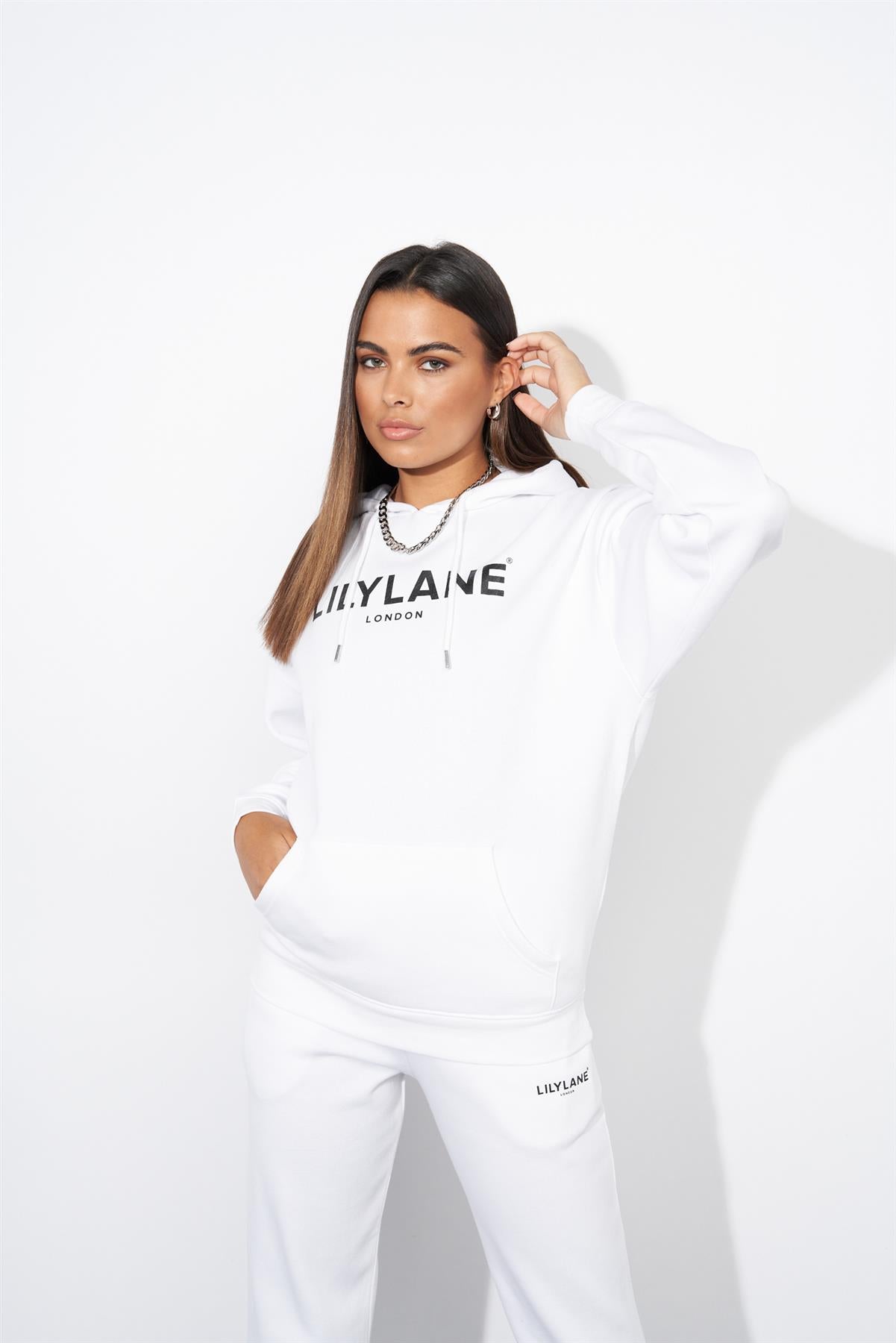 Ladies Lily Lane Ximena Hoodie White