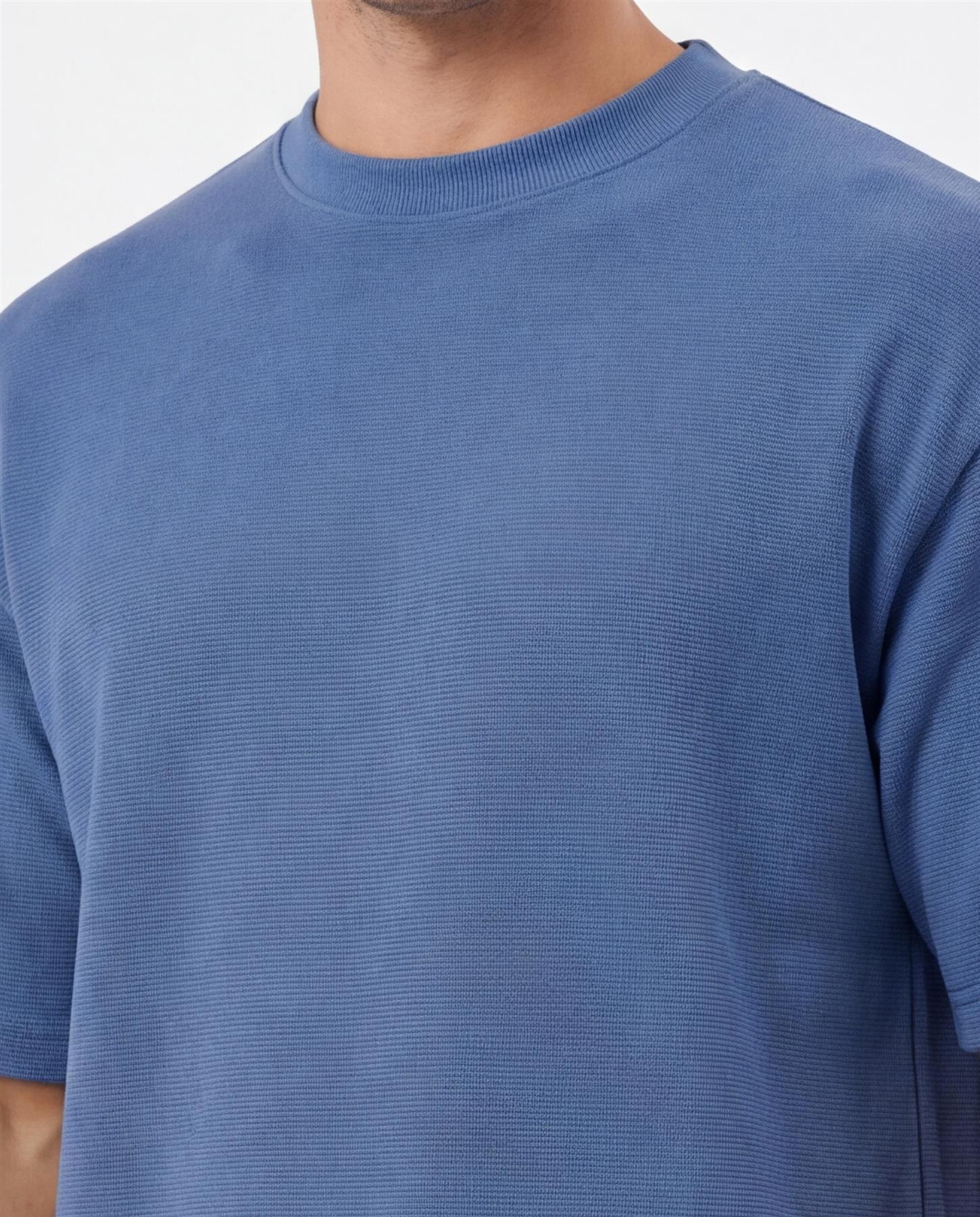 Mens Hartlay T-Shirt & Shorts Set Blue