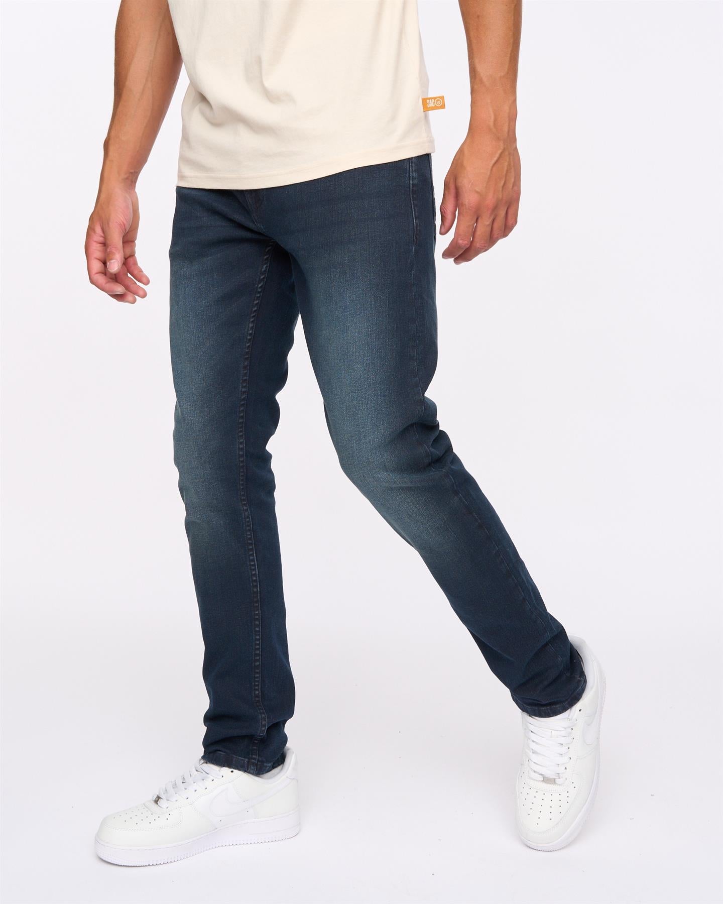 Mens Maylead Slim Fit Jeans Blue Black