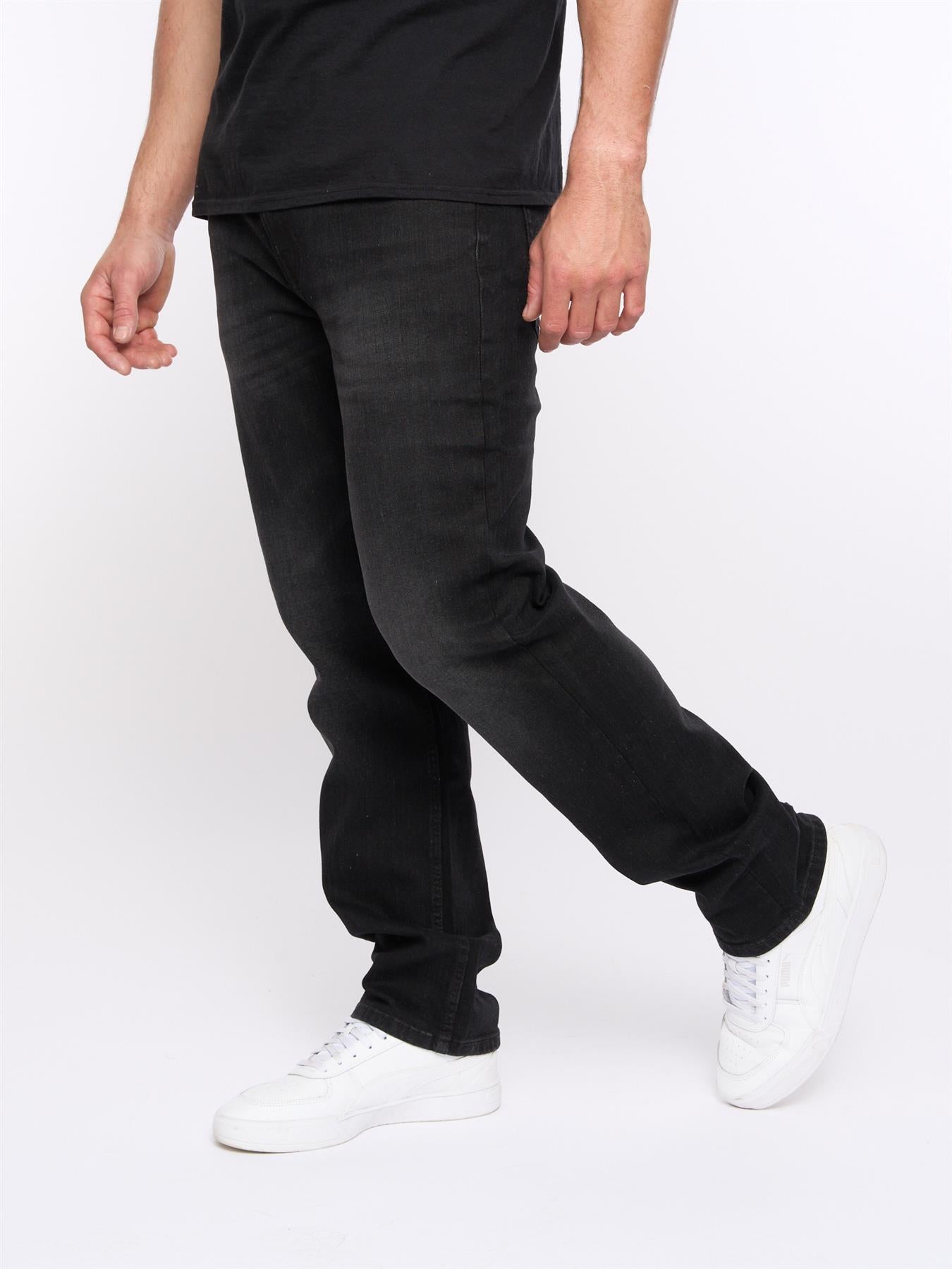 Mens Nezzy Straight Leg Jeans Black Wash