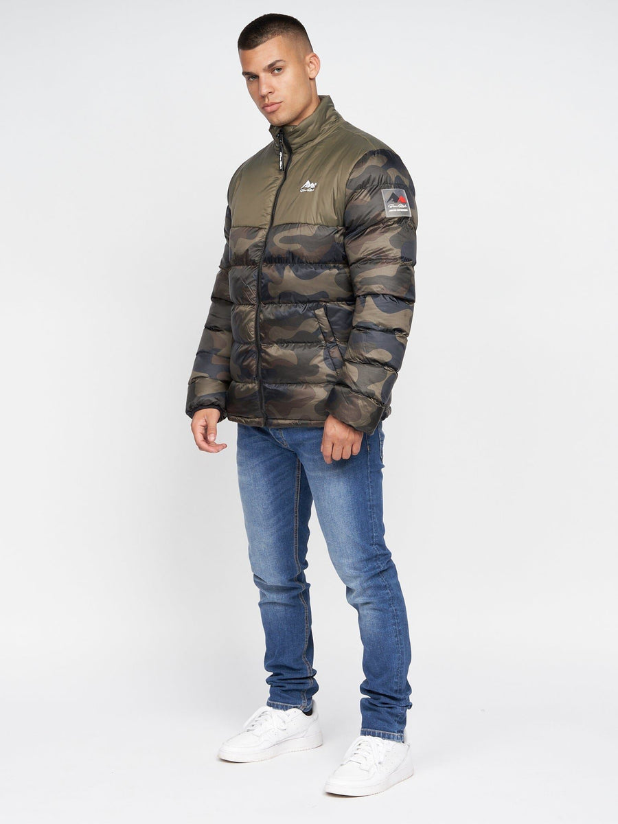 Mens Carlito Oversized Puffa Olive Camo
