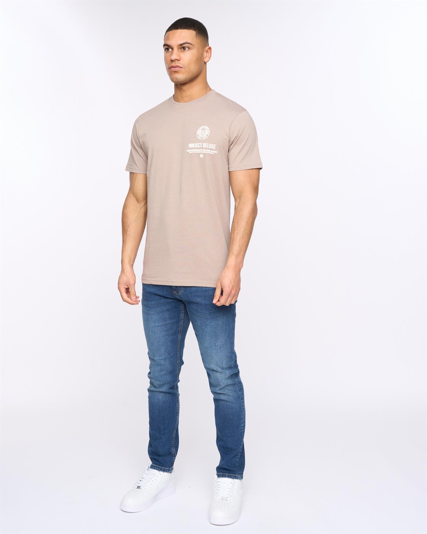 Mens Henstamp T-Shirt Taupe