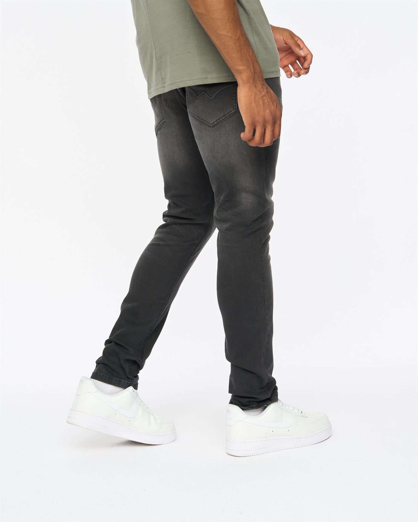 Mens Overburg Slimmer Fit Jeans Black