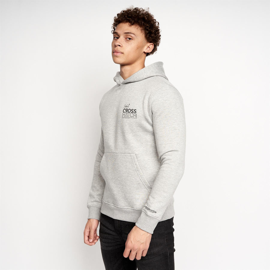 Mens Burmax Hoodie Grey Marl