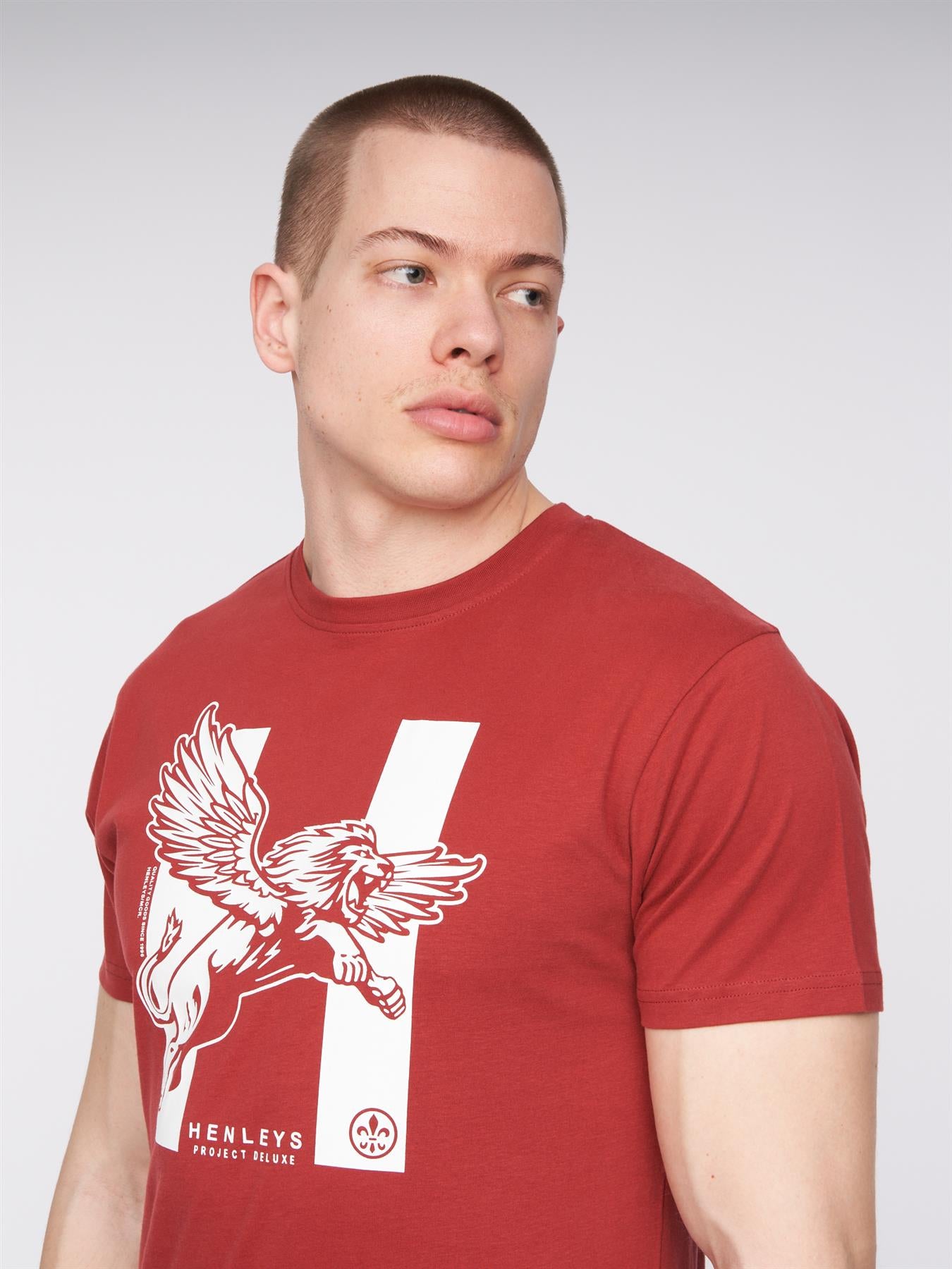 Mens Curveball T-Shirt Deep Red