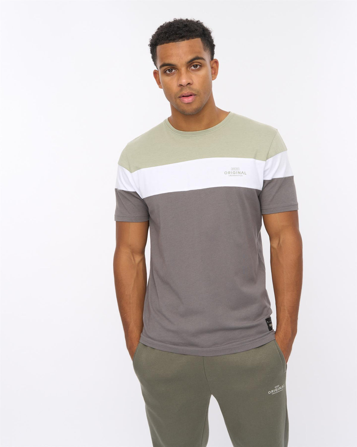 Mens Pattermay T-Shirt Light Olive