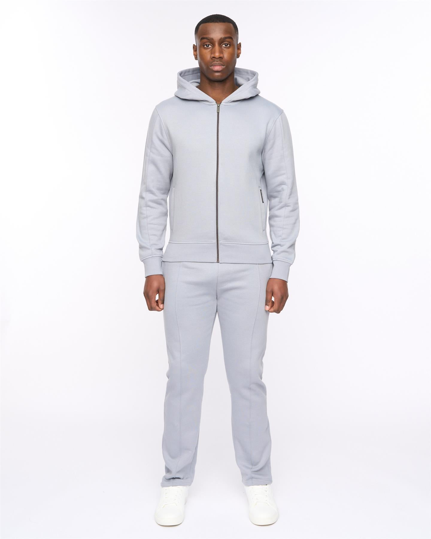 Mens Chemtars Zip Thru Hoodie & Joggers Set Steel Blue