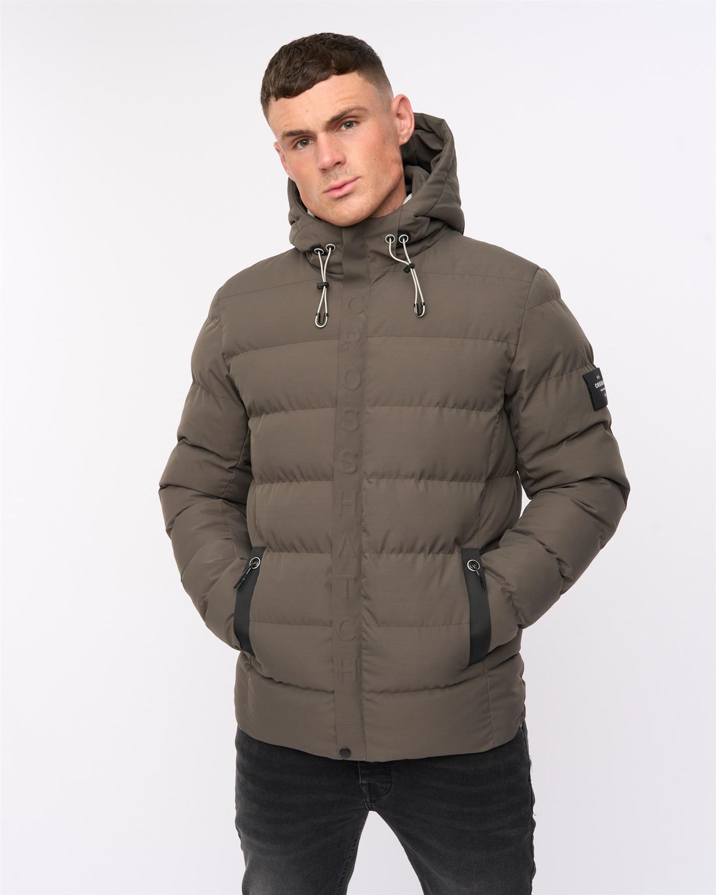 Mens Kampleys Embossed Jacket Dark Olive