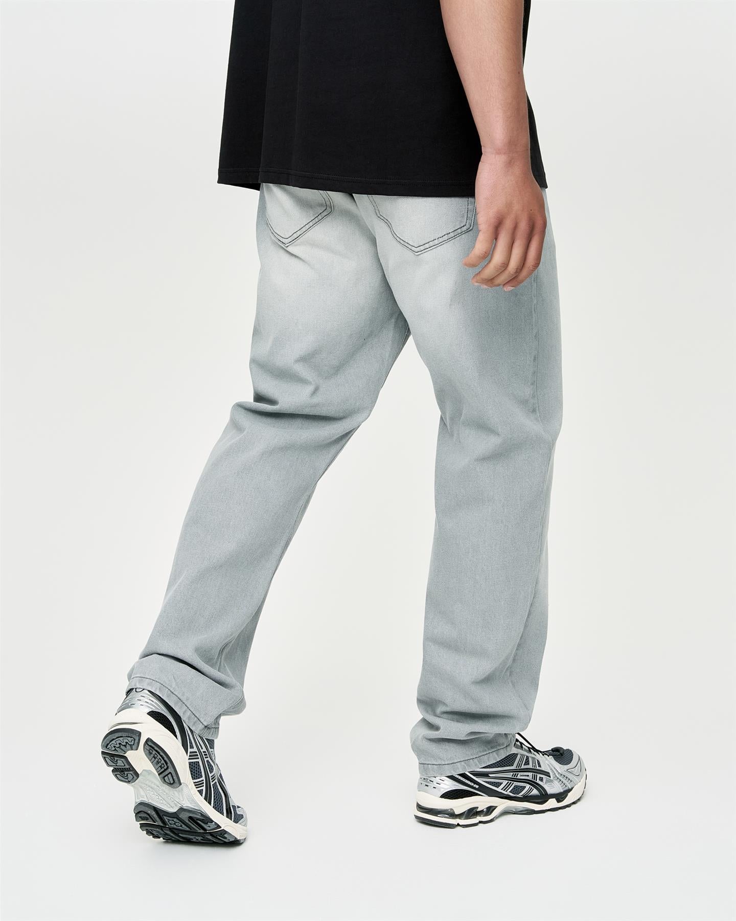 Mens Studio Dee Baggy Jeans Light Grey Wash