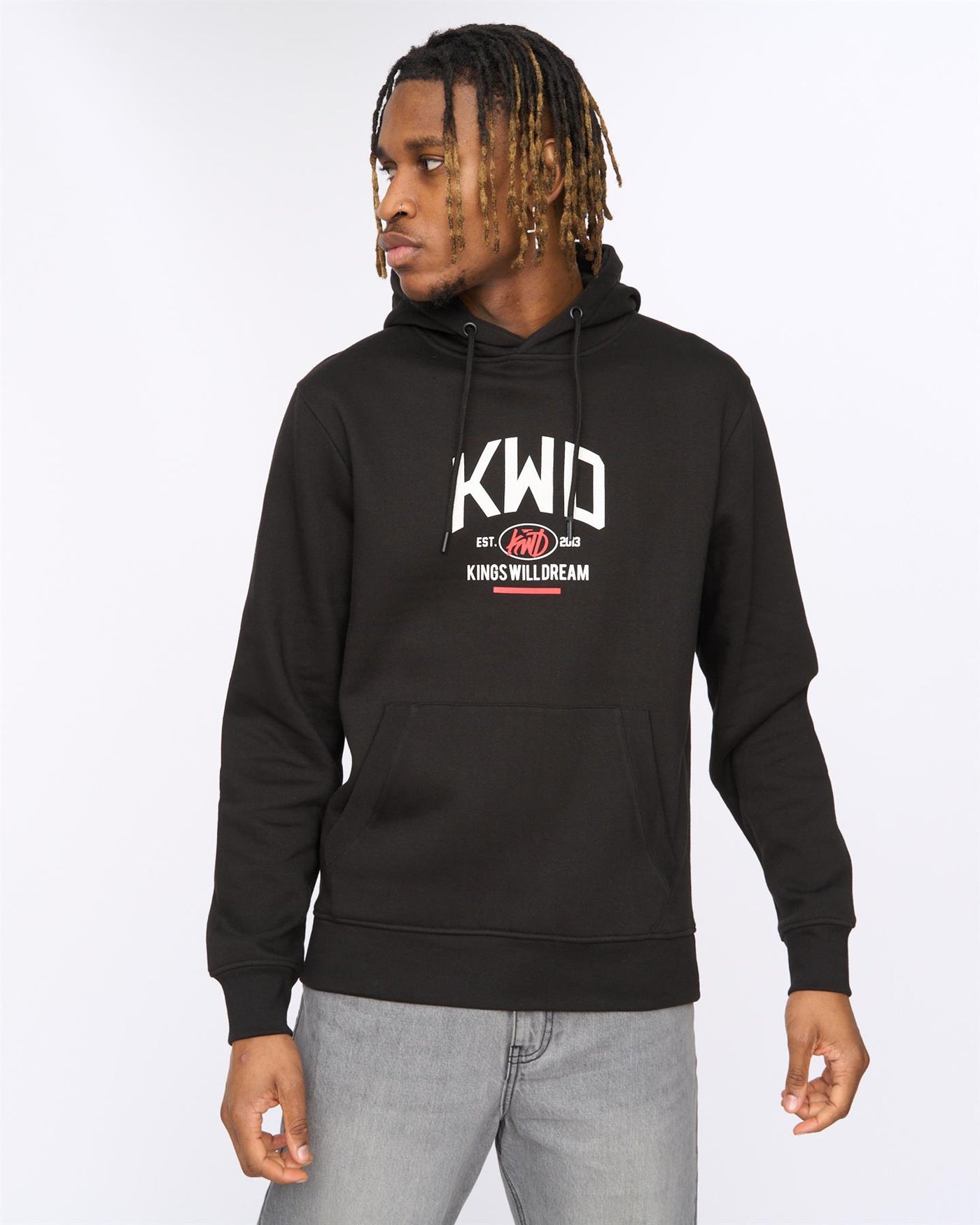 Mens Tattooed Hoodie Black