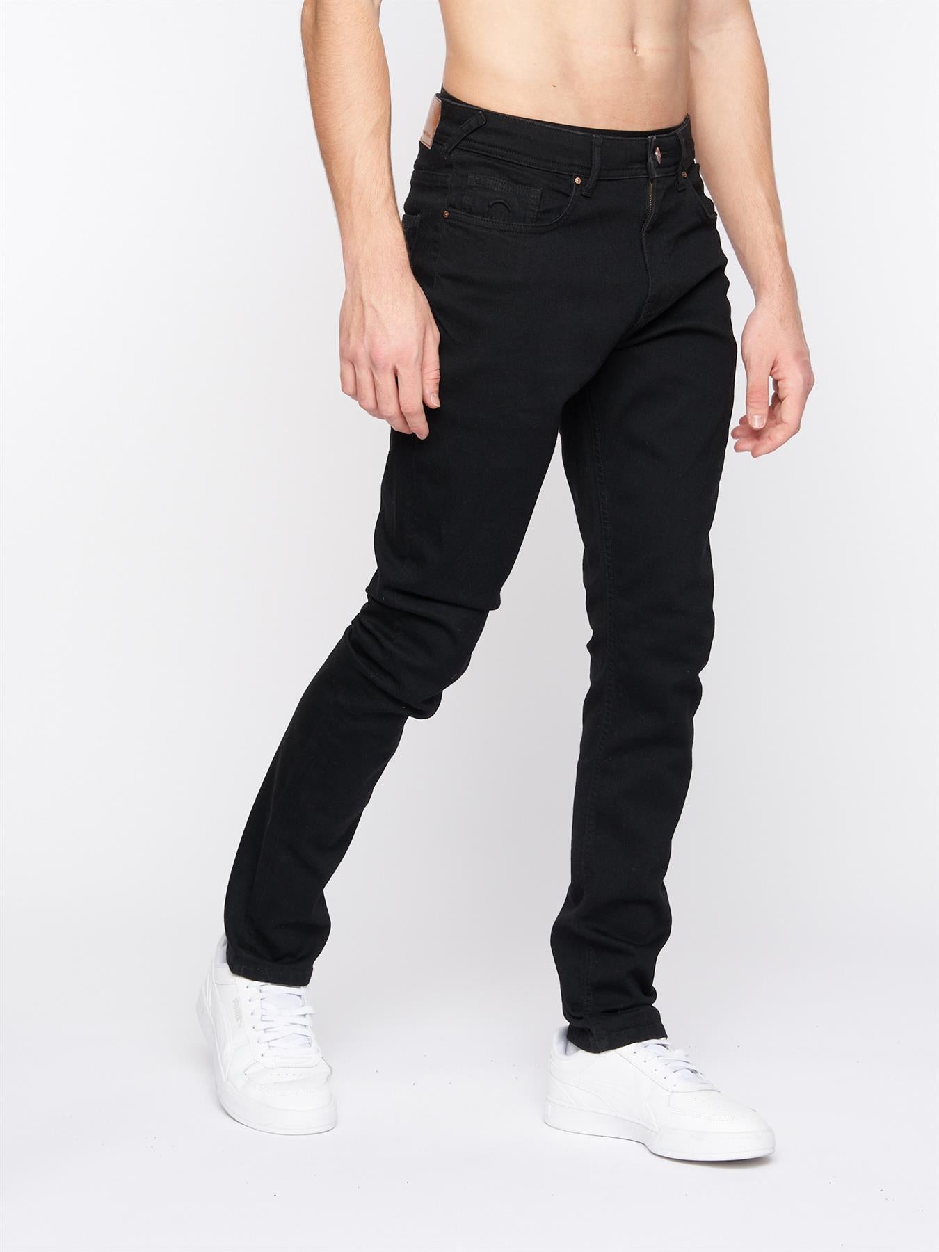 Mens Overburg Tapered Jeans Black