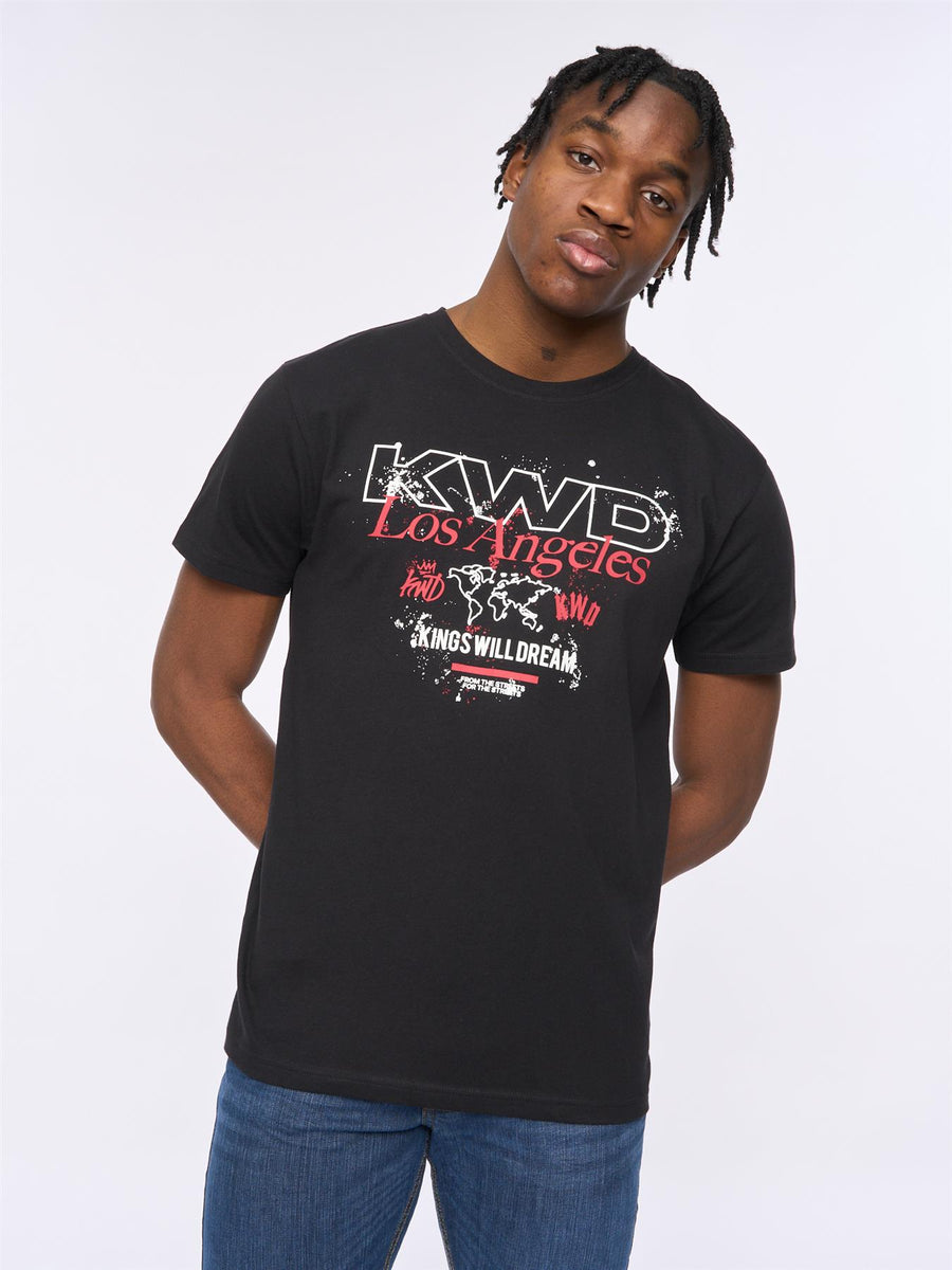 Mens Mapped T-Shirt Black