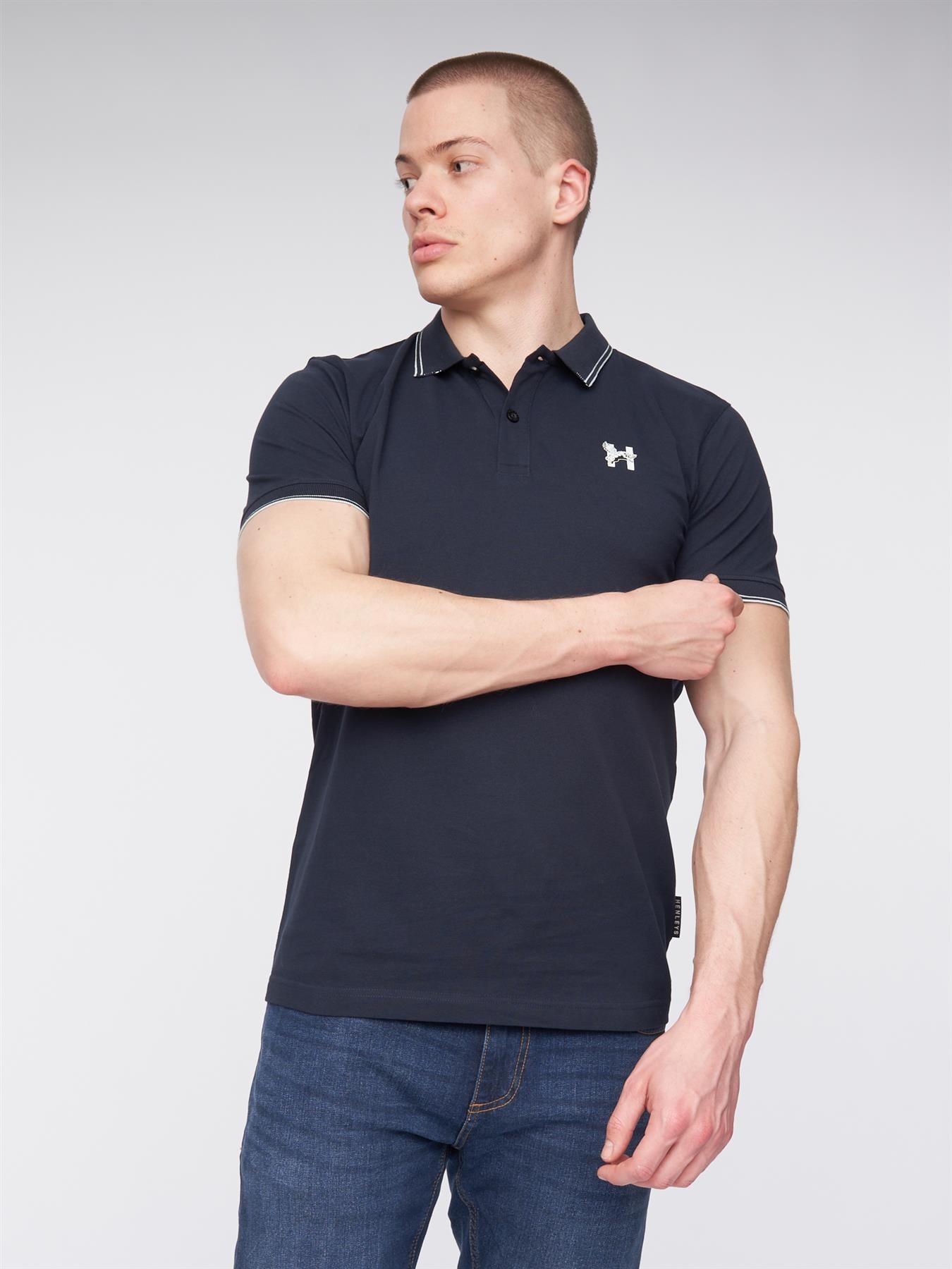 Mens Henflare Polo Navy