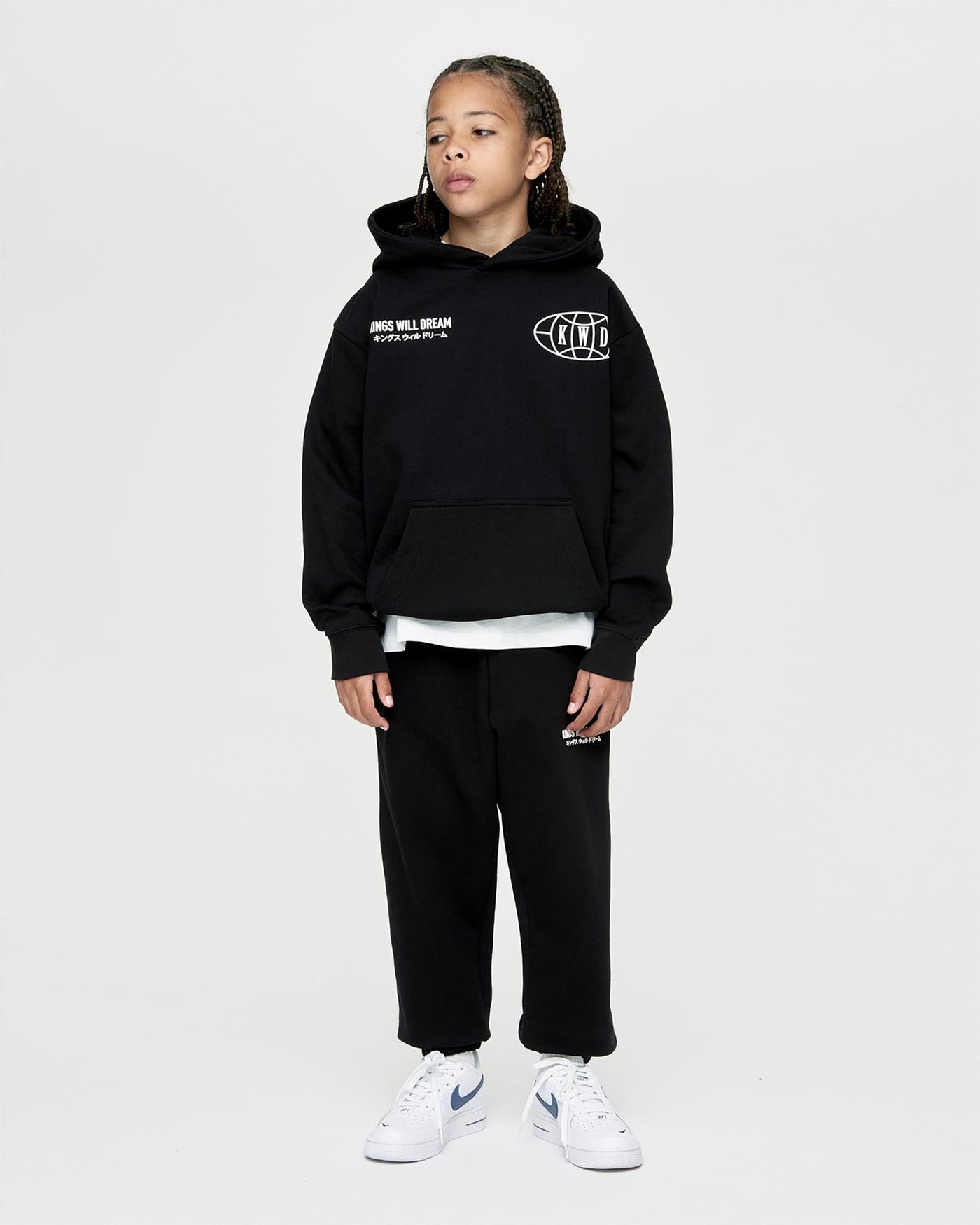 Kids Boys Studio Duo Line Hoodie Black