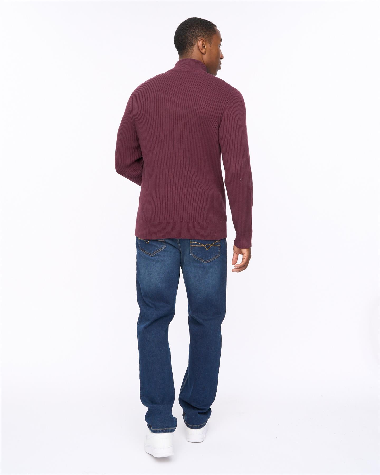 Mens Wellburys Chunky Knit Raisin