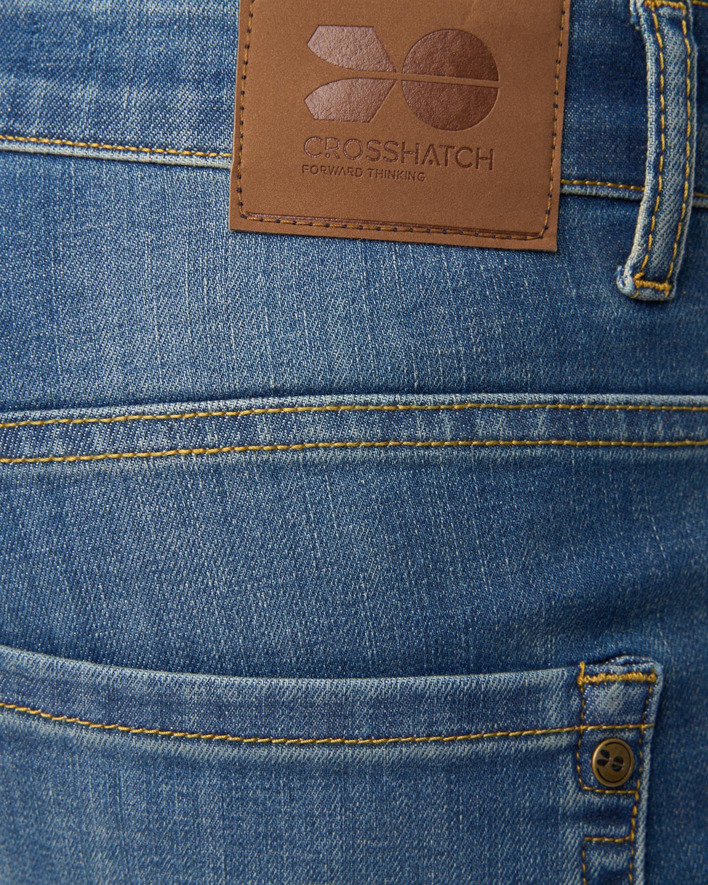 Mens Chas Straight Fit Jeans Mid Wash