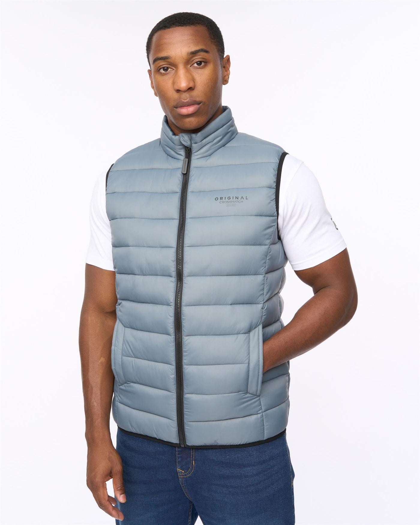 Mens Gattering MVE Gilet Denim Blue