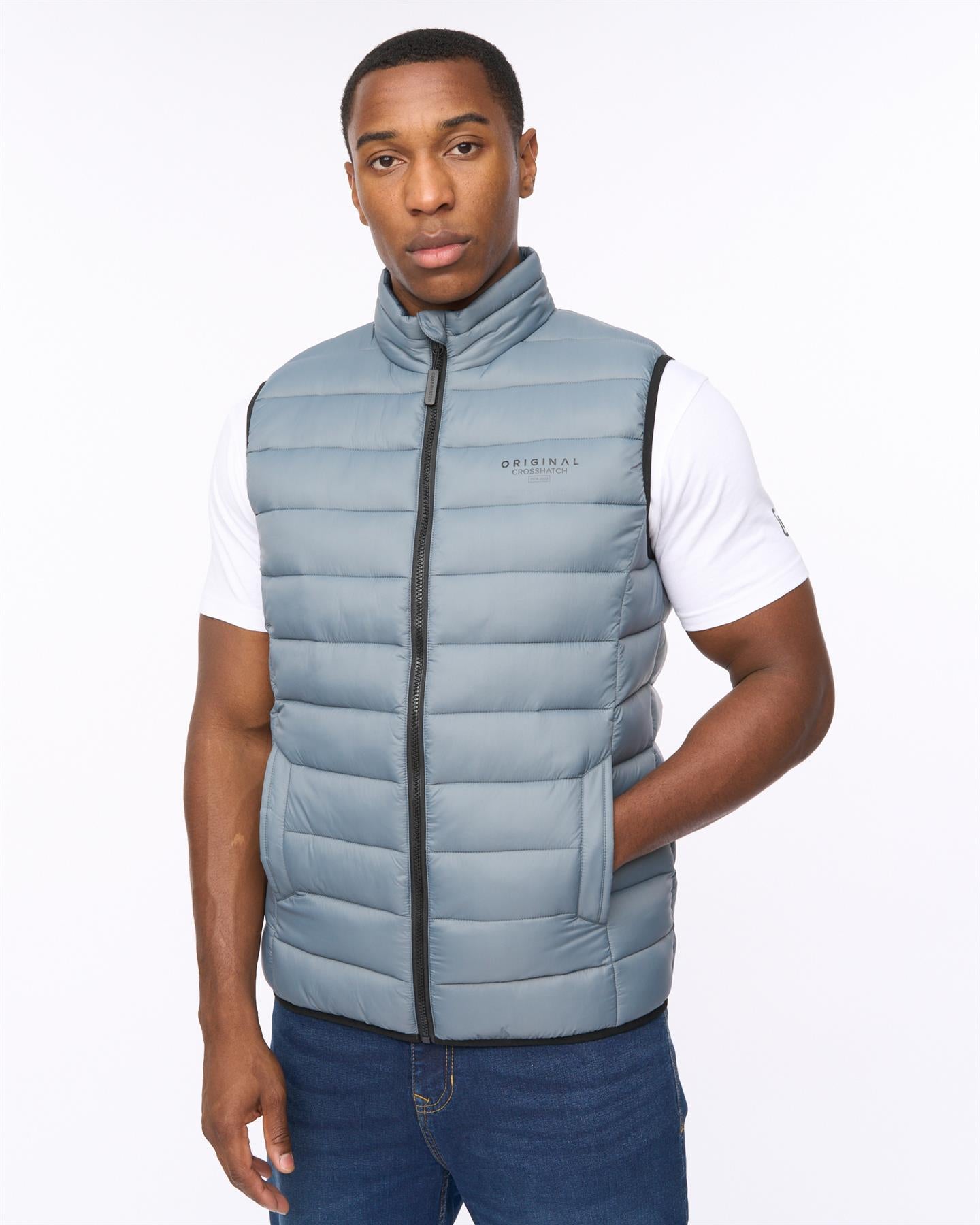 Mens Gattering MVE Gilet Denim Blue