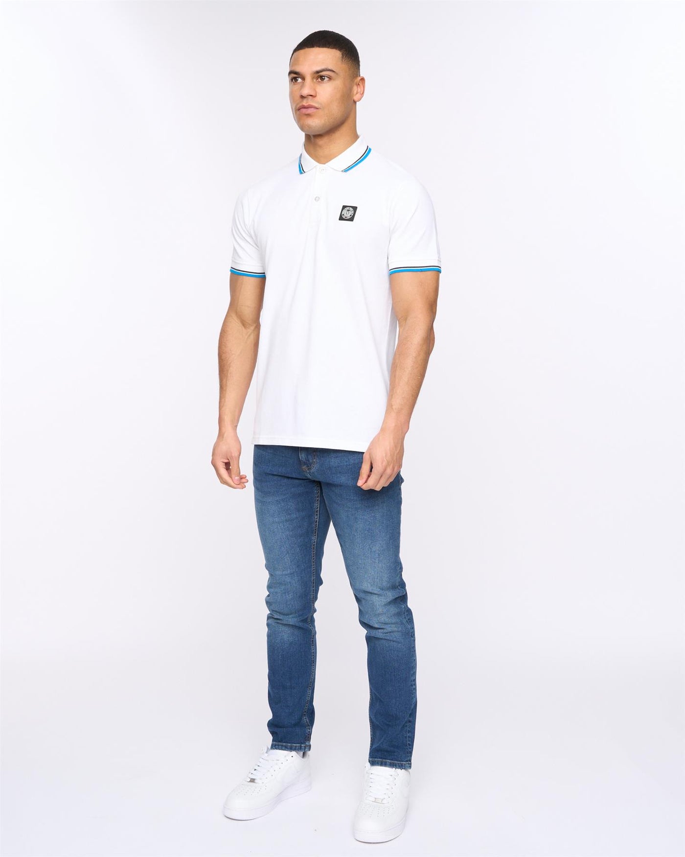 Mens Henalpha Polo Optic White
