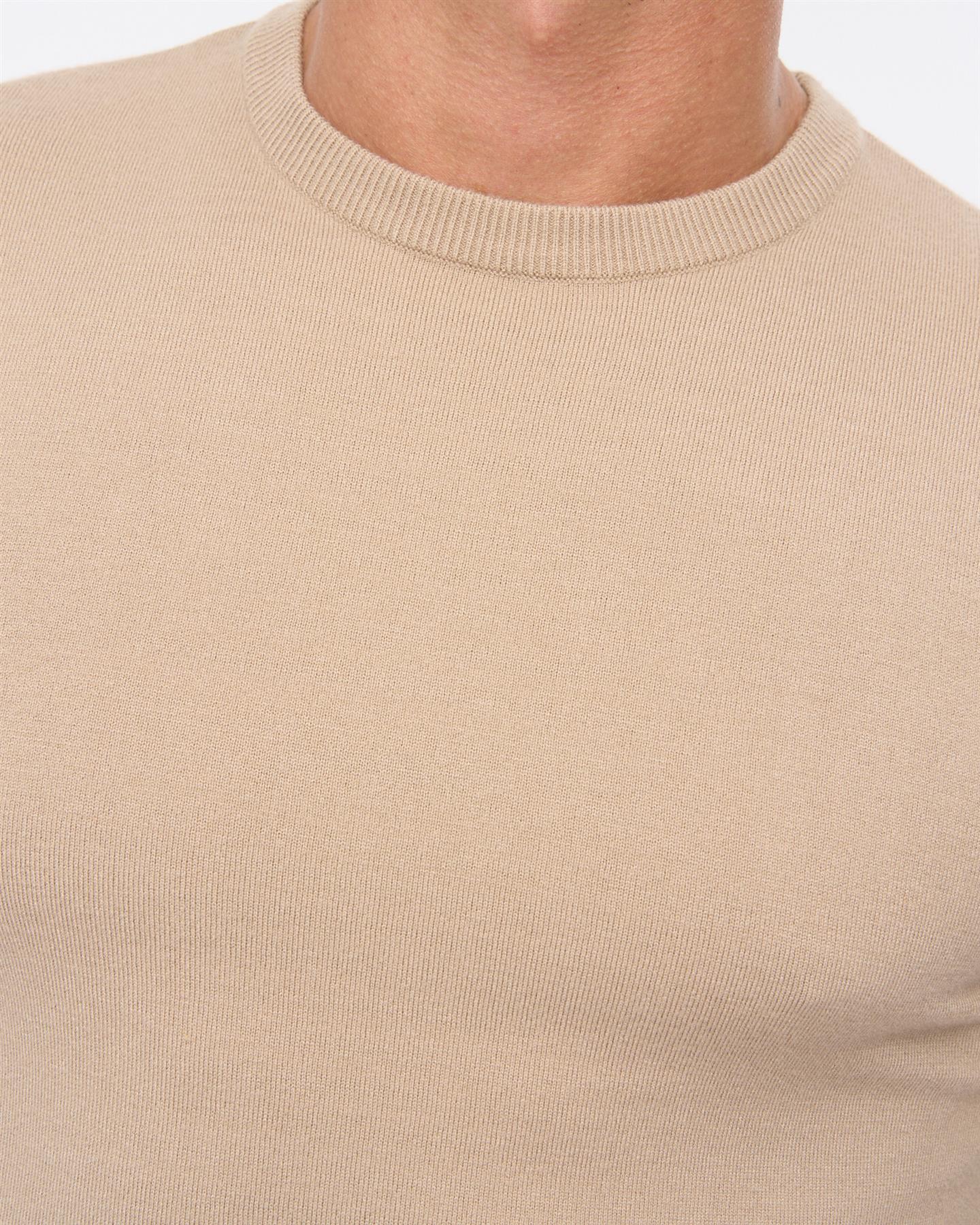 Mens Consenza Crew Knit Stone