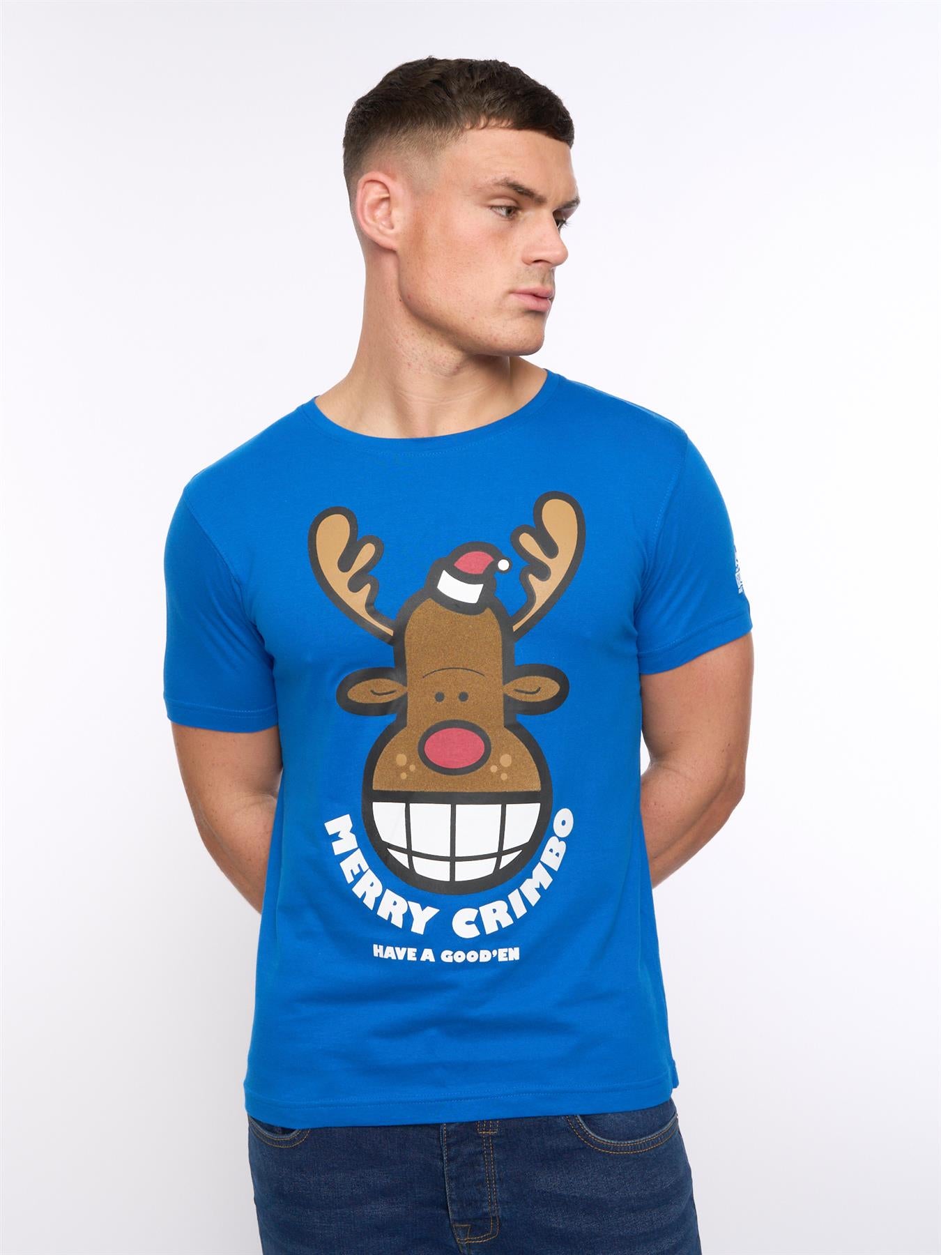 Mens Xplicit Rednose Xmas T-Shirt Deep Azure