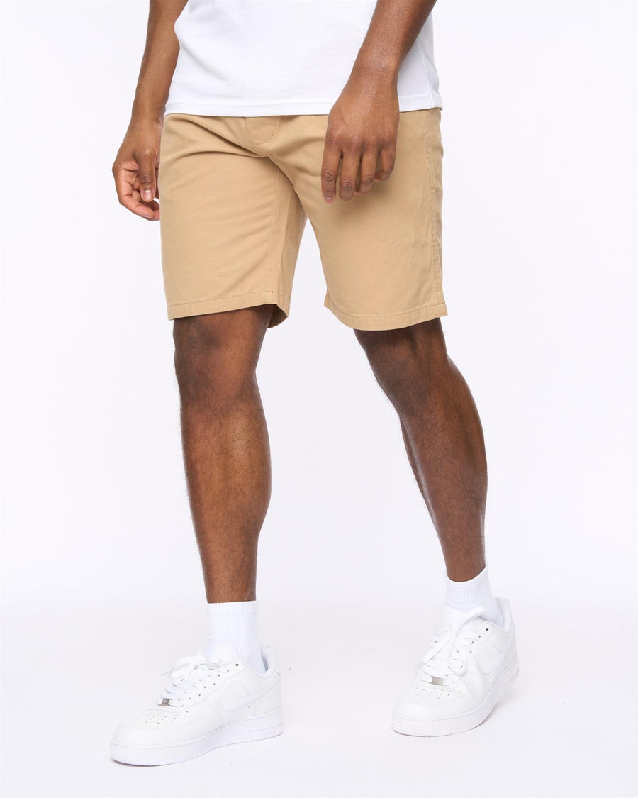 Mens Blansmoore Elastic Waist Shorts Stone
