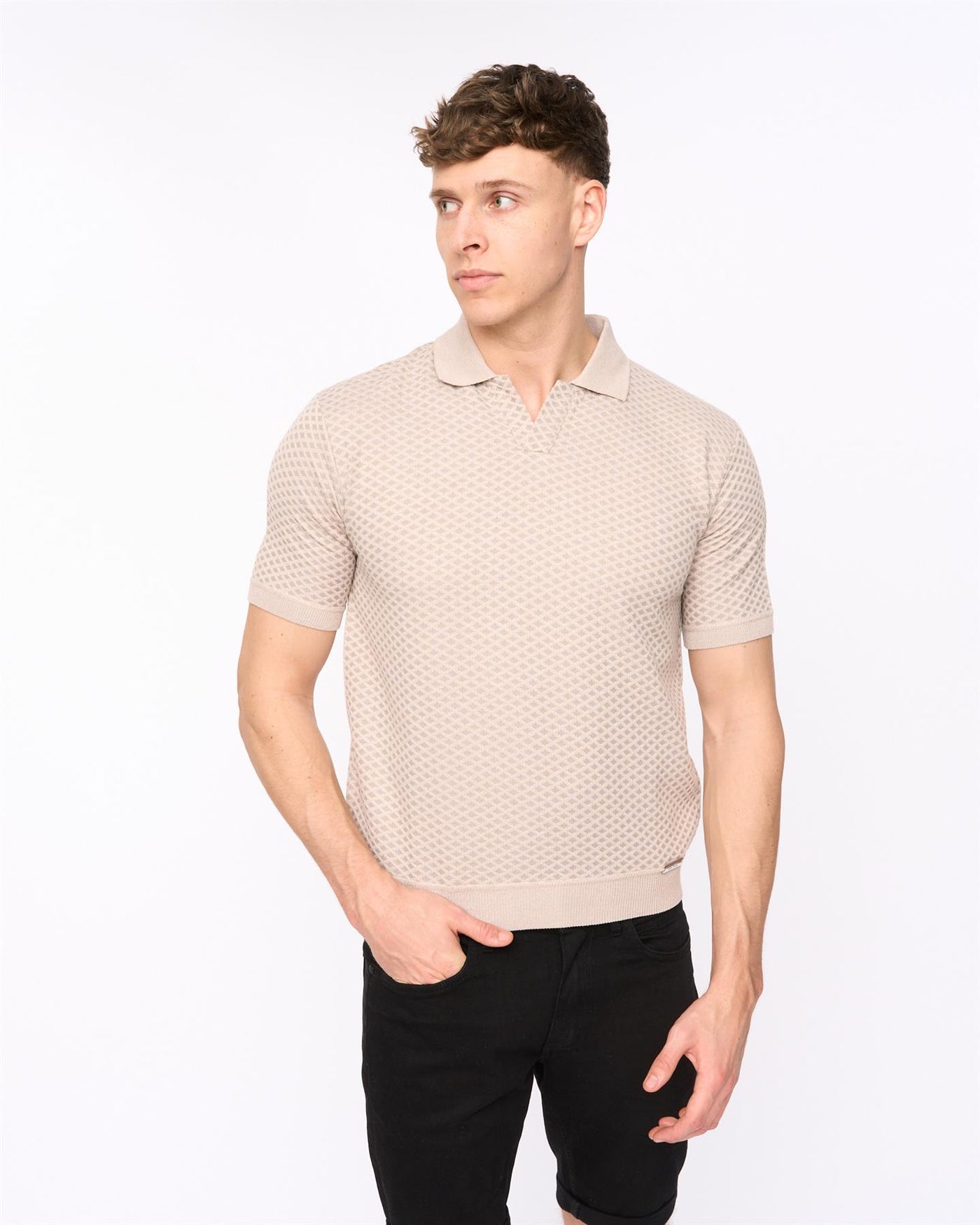 Mens Morwin Polo Stone