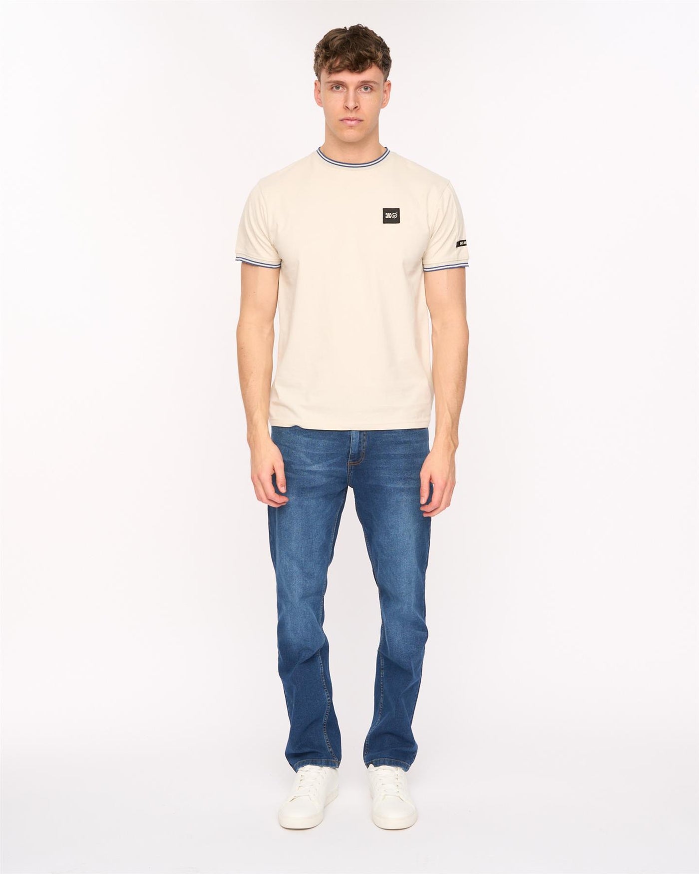 Mens Elix Straight Leg Jeans Mid Wash