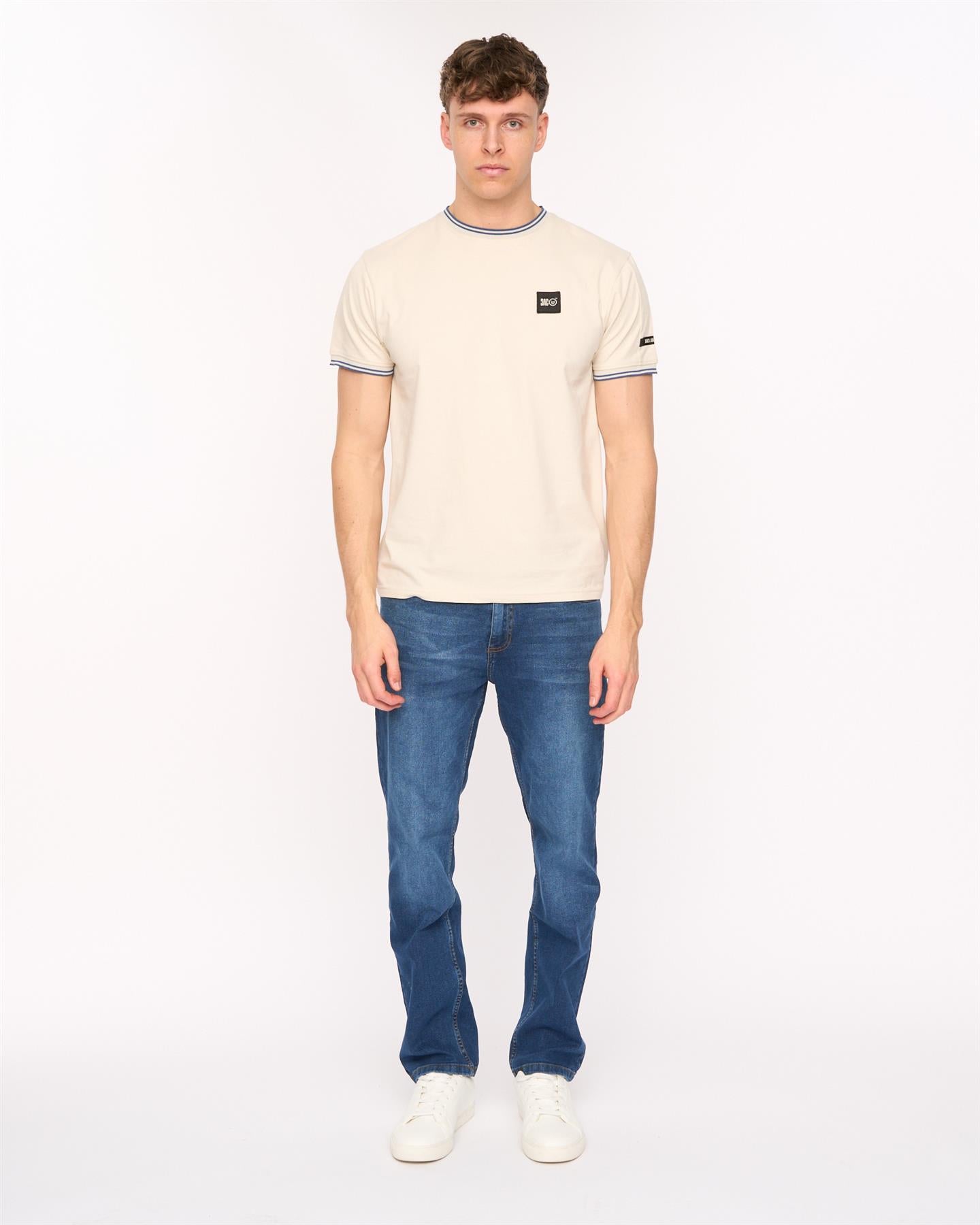 Mens Elix Straight Leg Jeans Mid Wash