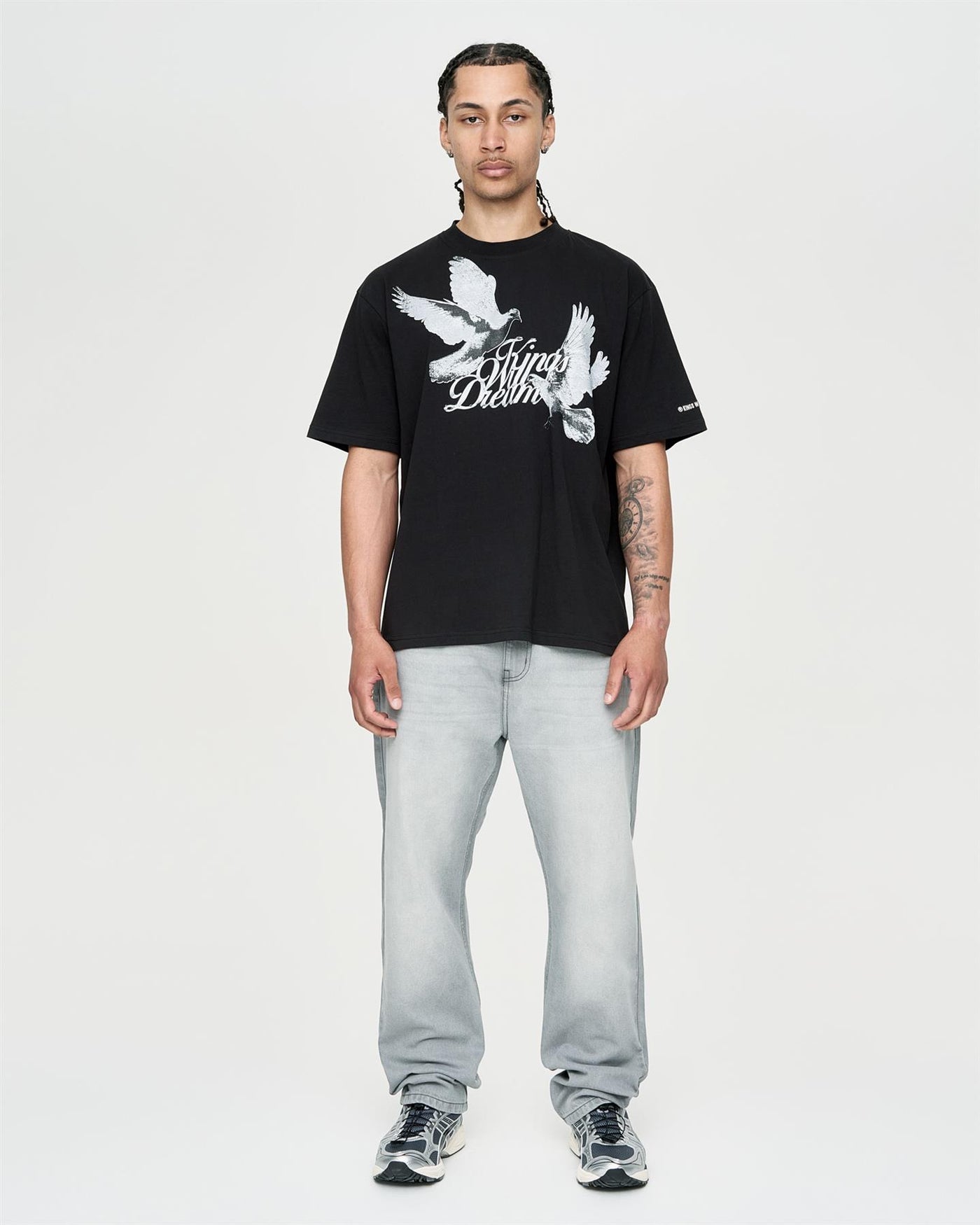 Mens Studio High Flying Doves T-Shirt Black