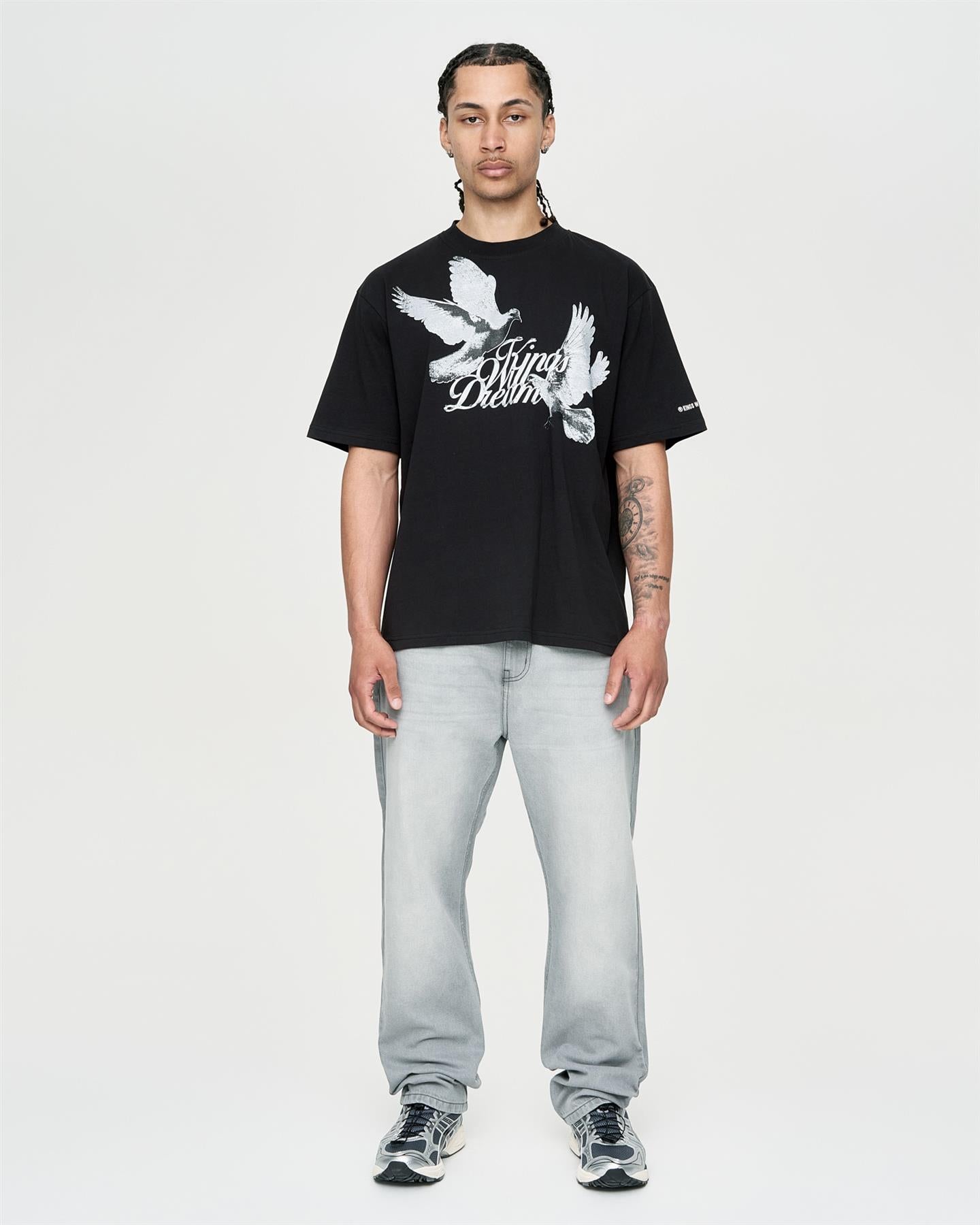 Mens Studio High Flying Doves T-Shirt Black
