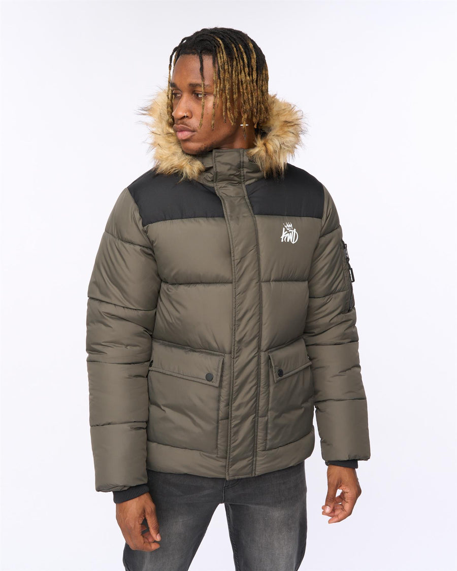 Mens Curvlay Parka Olive