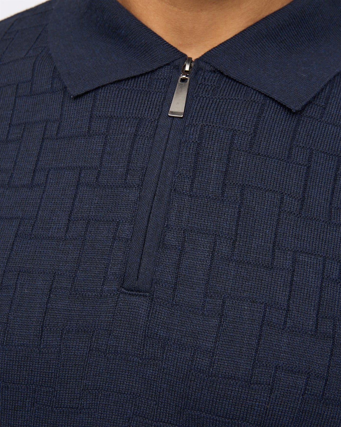 Aldrich 1/2 Zip Knit Polo Navy