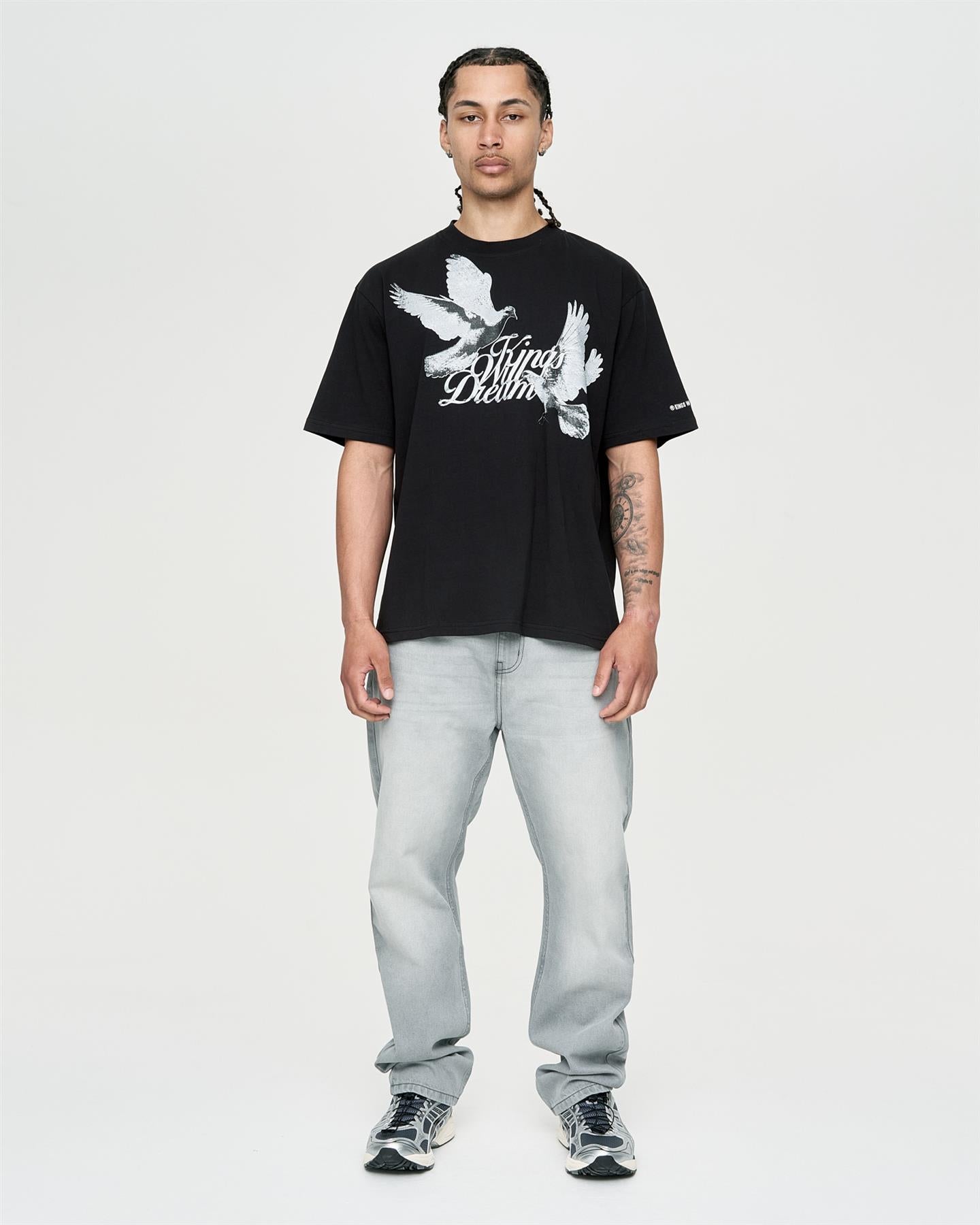 Mens Studio High Flying Doves T-Shirt Black