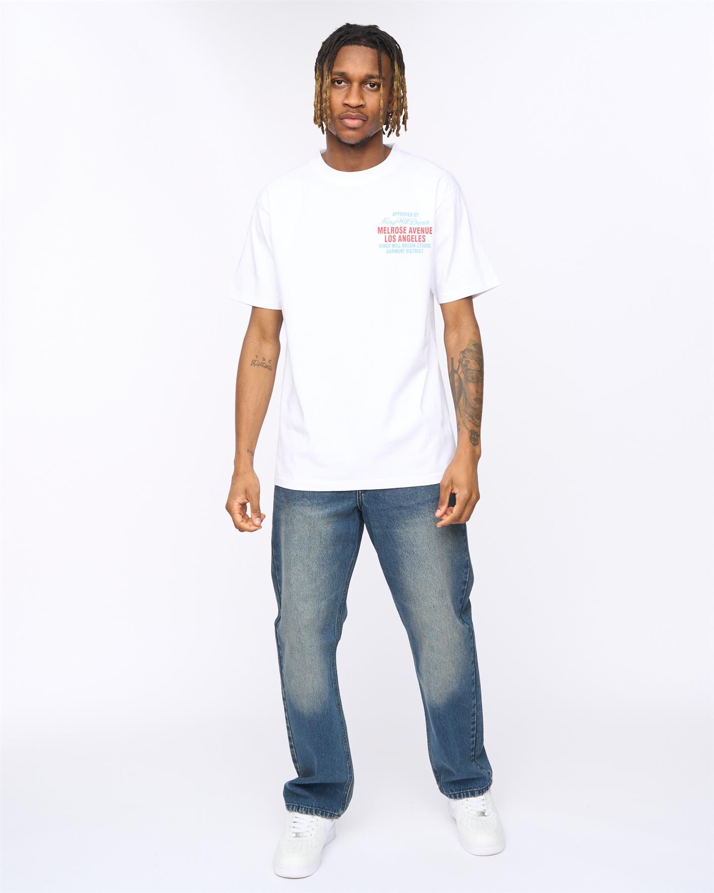 Mens Melrose Relaxed Fit T-Shirt White