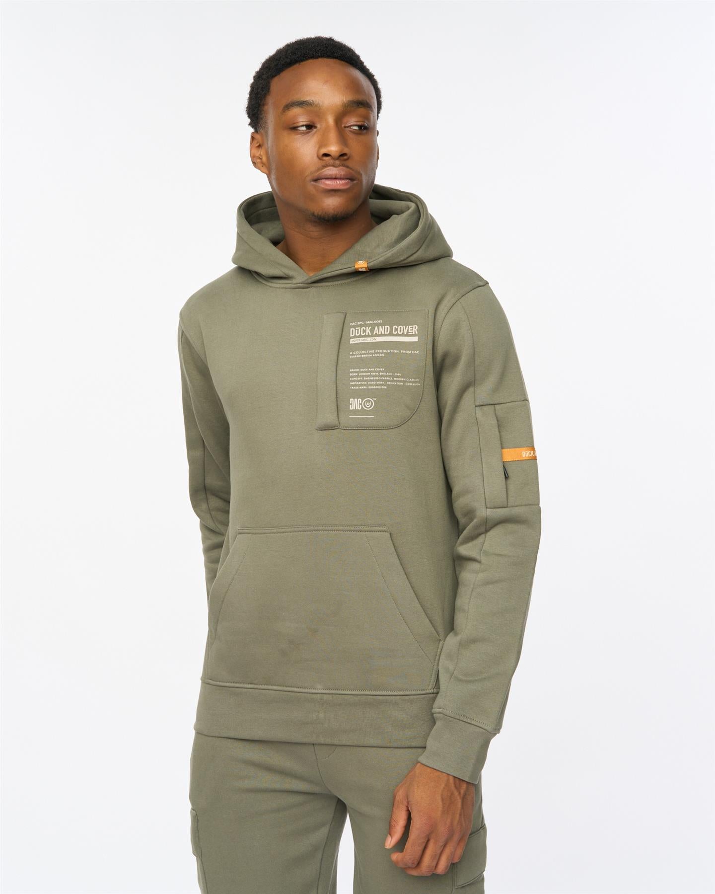 Mens Adamsberg Hoodie Dark Olive