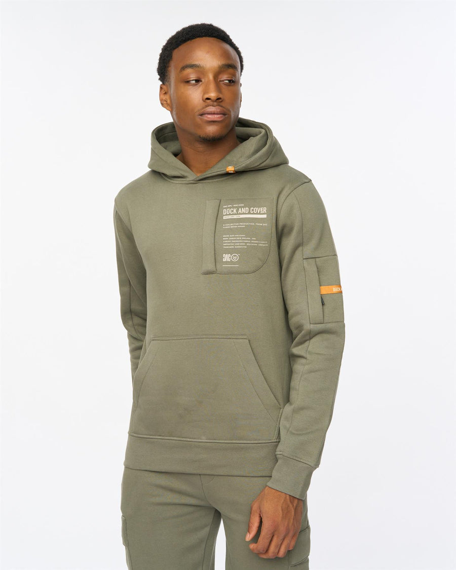 Mens Adamsberg Hoodie Dark Olive