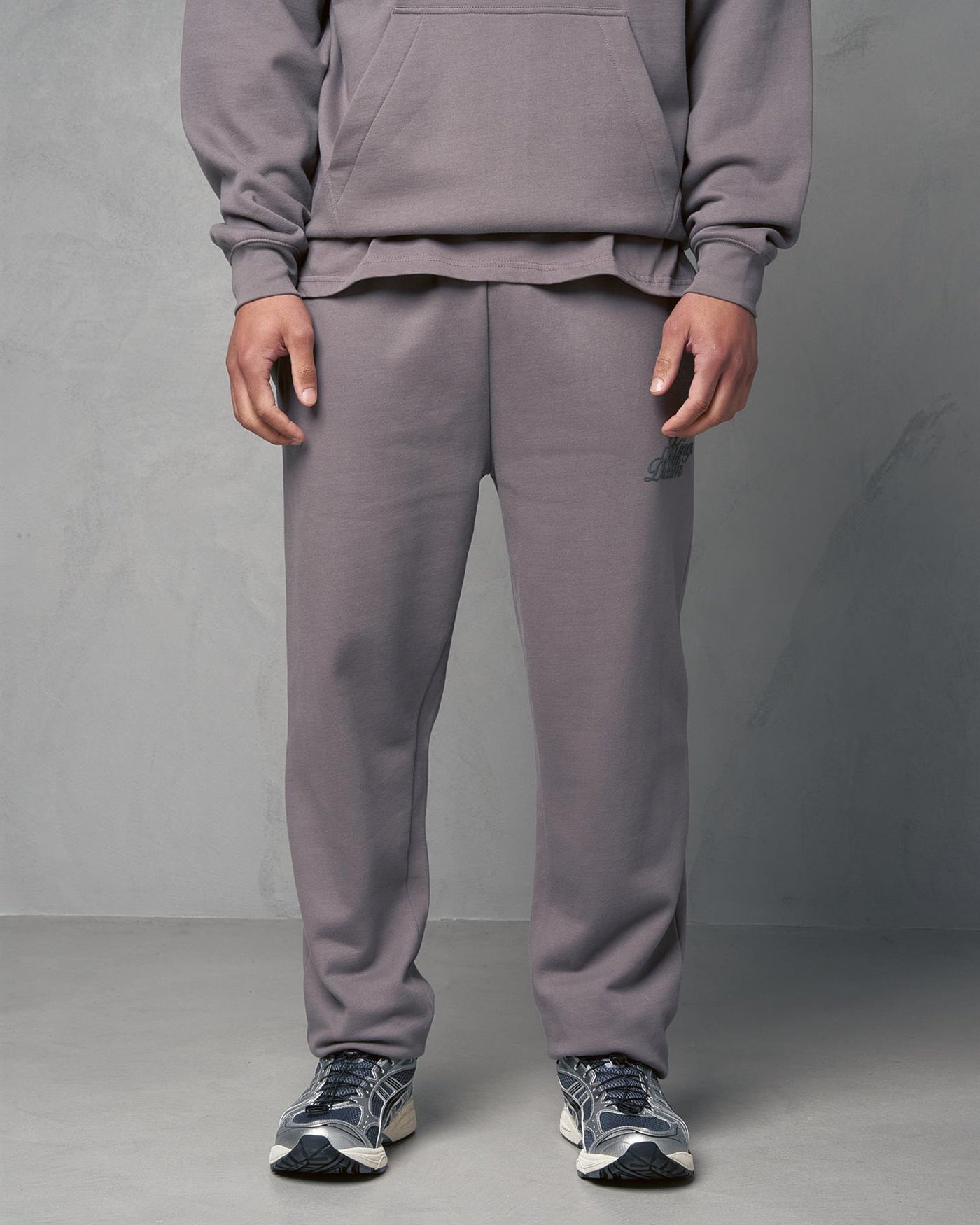 Mens Studio Scripted Joggers Mid Grey