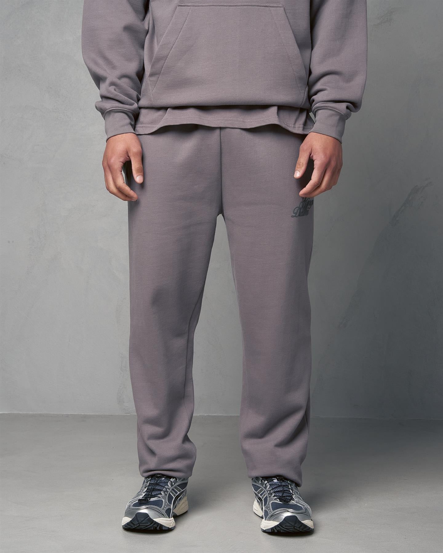 Mens Studio Scripted Joggers Mid Grey